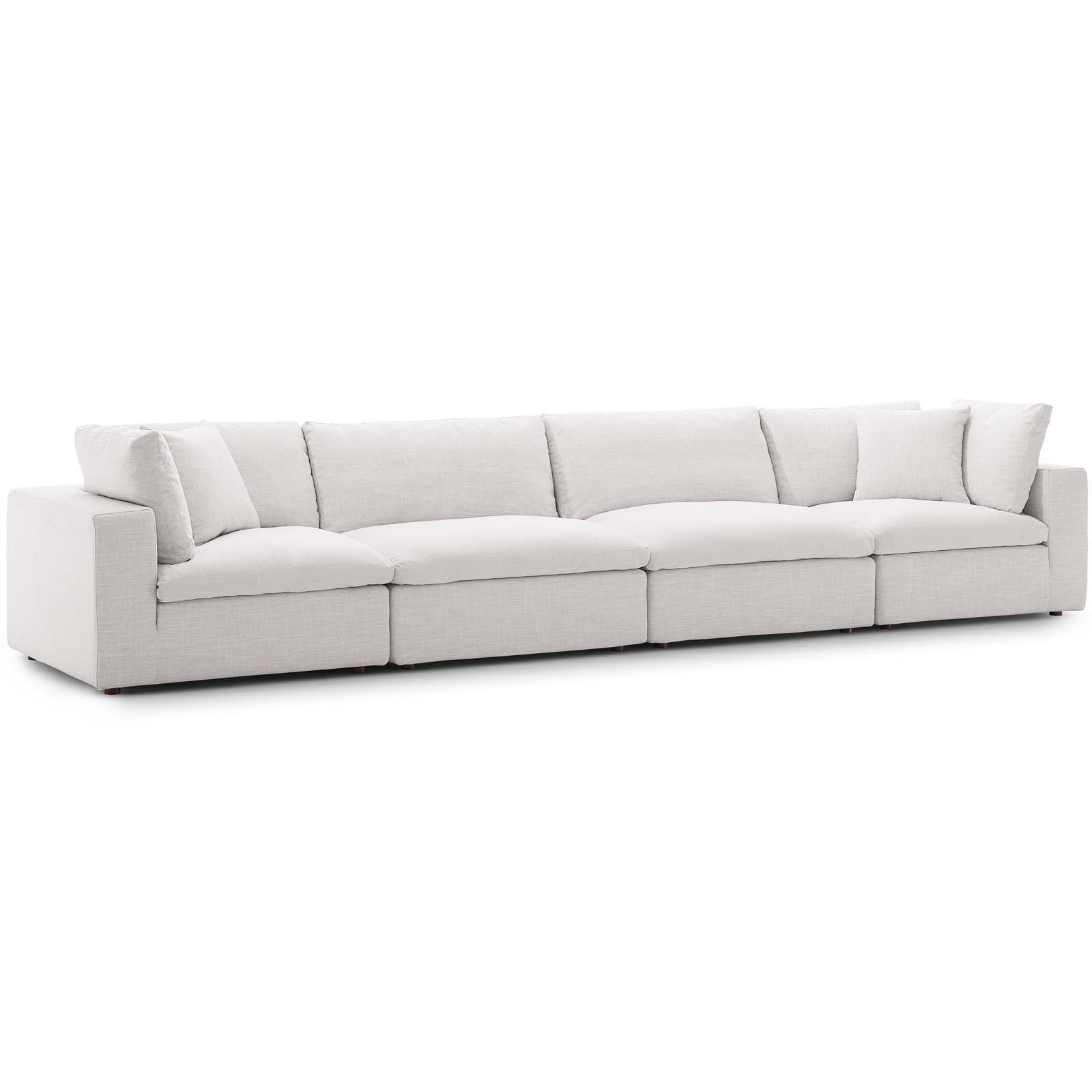 Commix Down Filled Overstuffed 4 Piece Sectional Sofa Set - East Shore Modern Home Furnishings