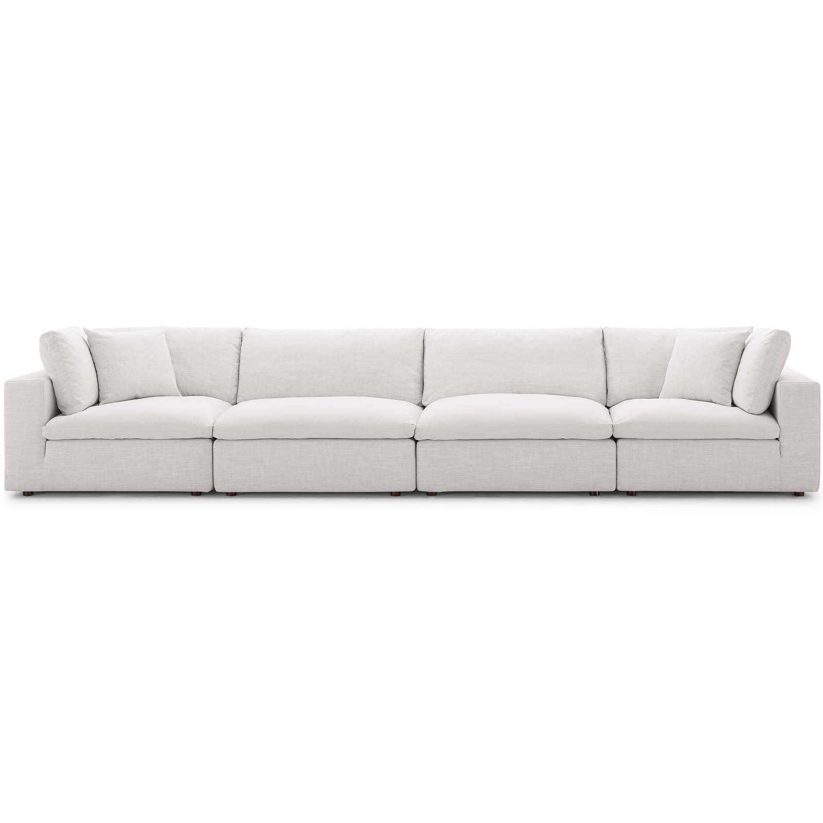 Commix Down Filled Overstuffed 4 Piece Sectional Sofa Set - East Shore Modern Home Furnishings