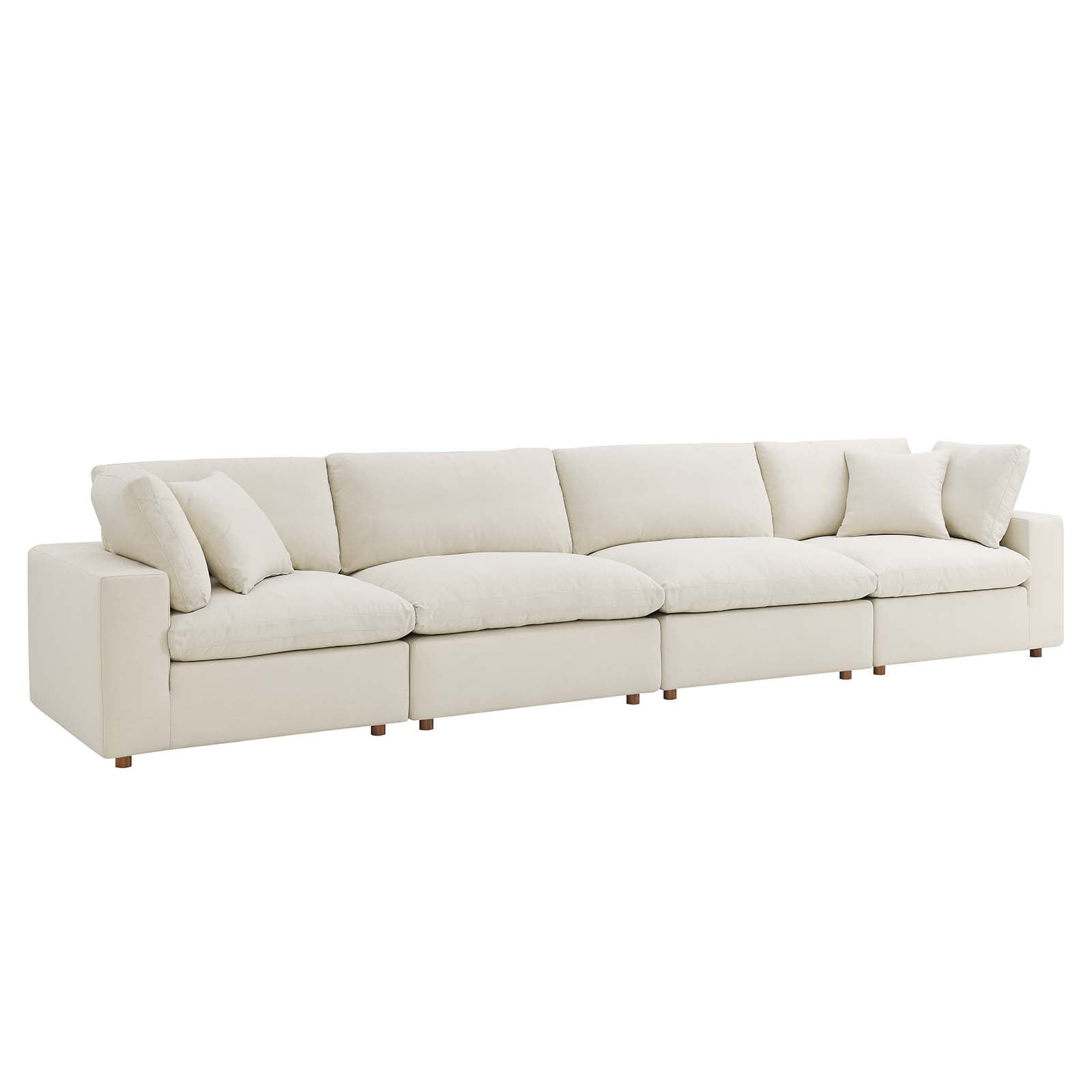 Commix Down Filled Overstuffed 4 Piece Sectional Sofa Set - East Shore Modern Home Furnishings