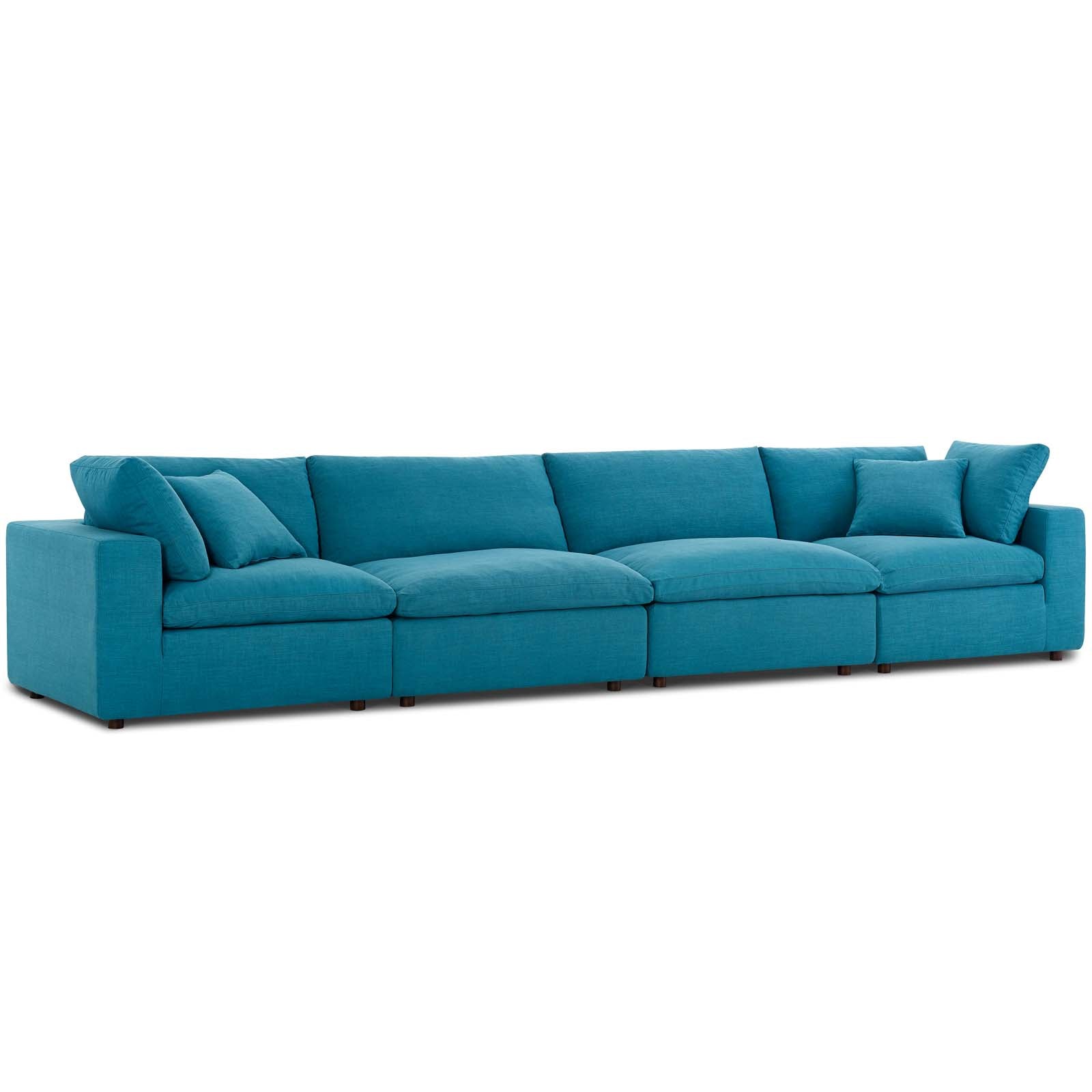 Commix Down Filled Overstuffed 4 Piece Sectional Sofa Set - East Shore Modern Home Furnishings