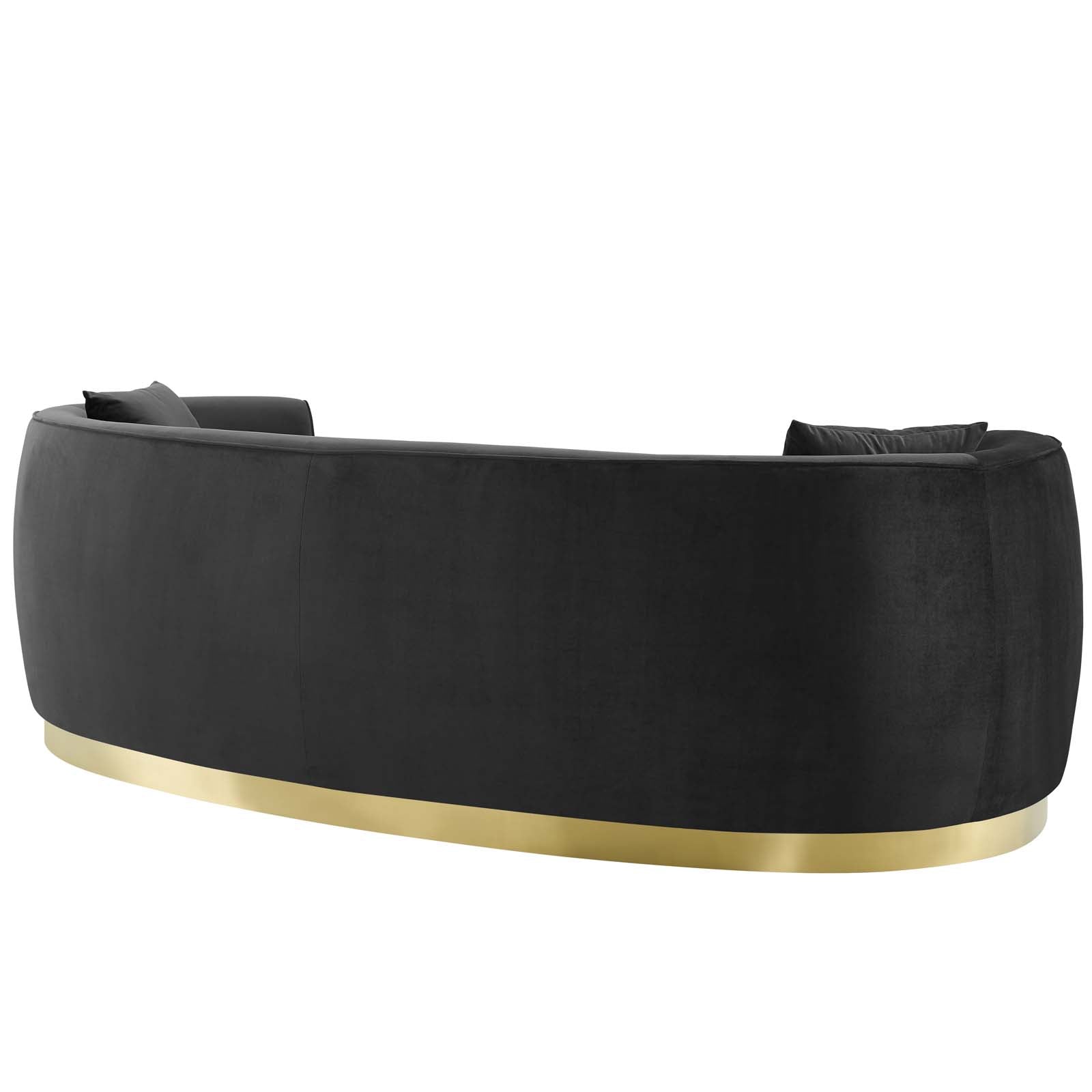 Resolute Curved Performance Velvet Sofa - East Shore Modern Home Furnishings