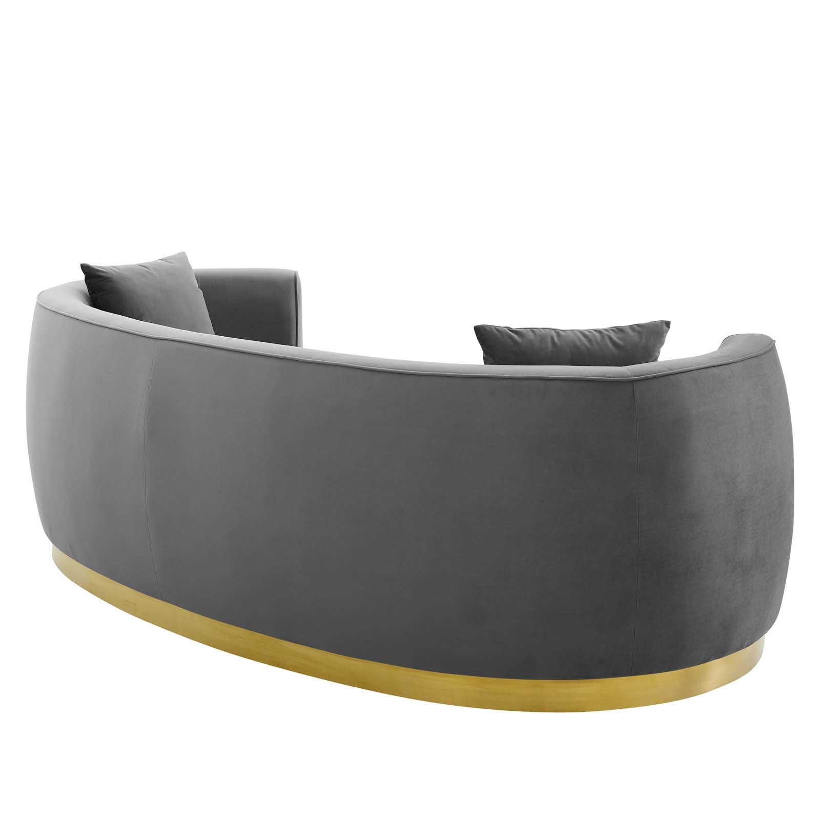 Resolute Curved Performance Velvet Sofa - East Shore Modern Home Furnishings