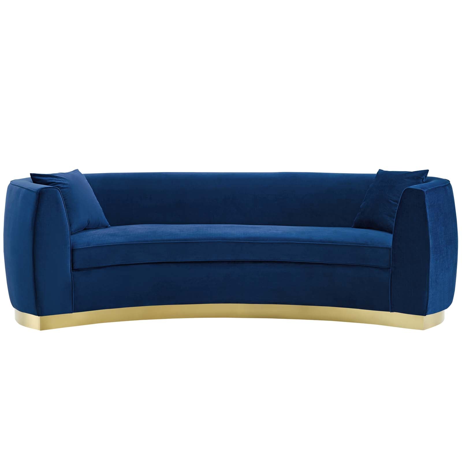 Resolute Curved Performance Velvet Sofa - East Shore Modern Home Furnishings