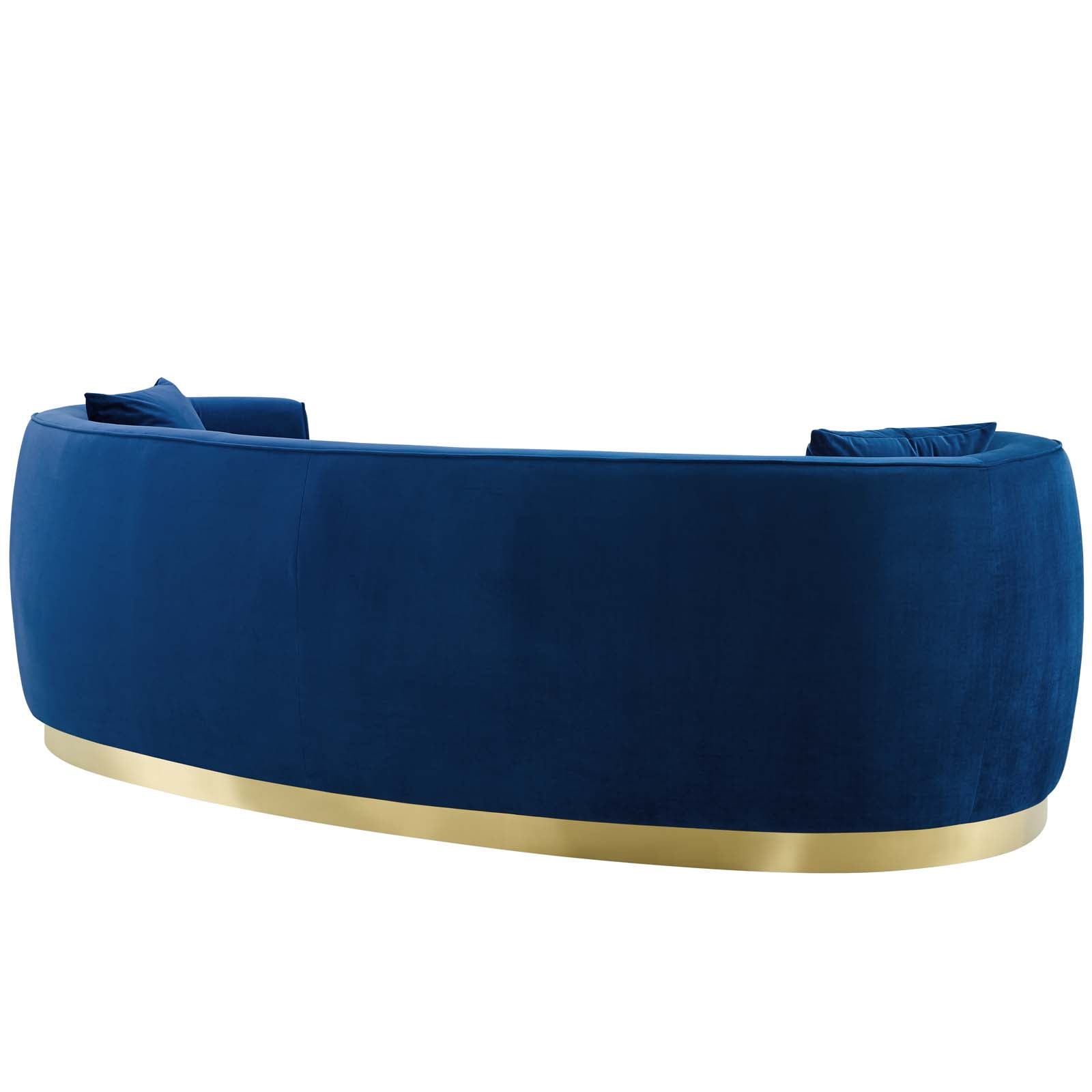 Resolute Curved Performance Velvet Sofa - East Shore Modern Home Furnishings