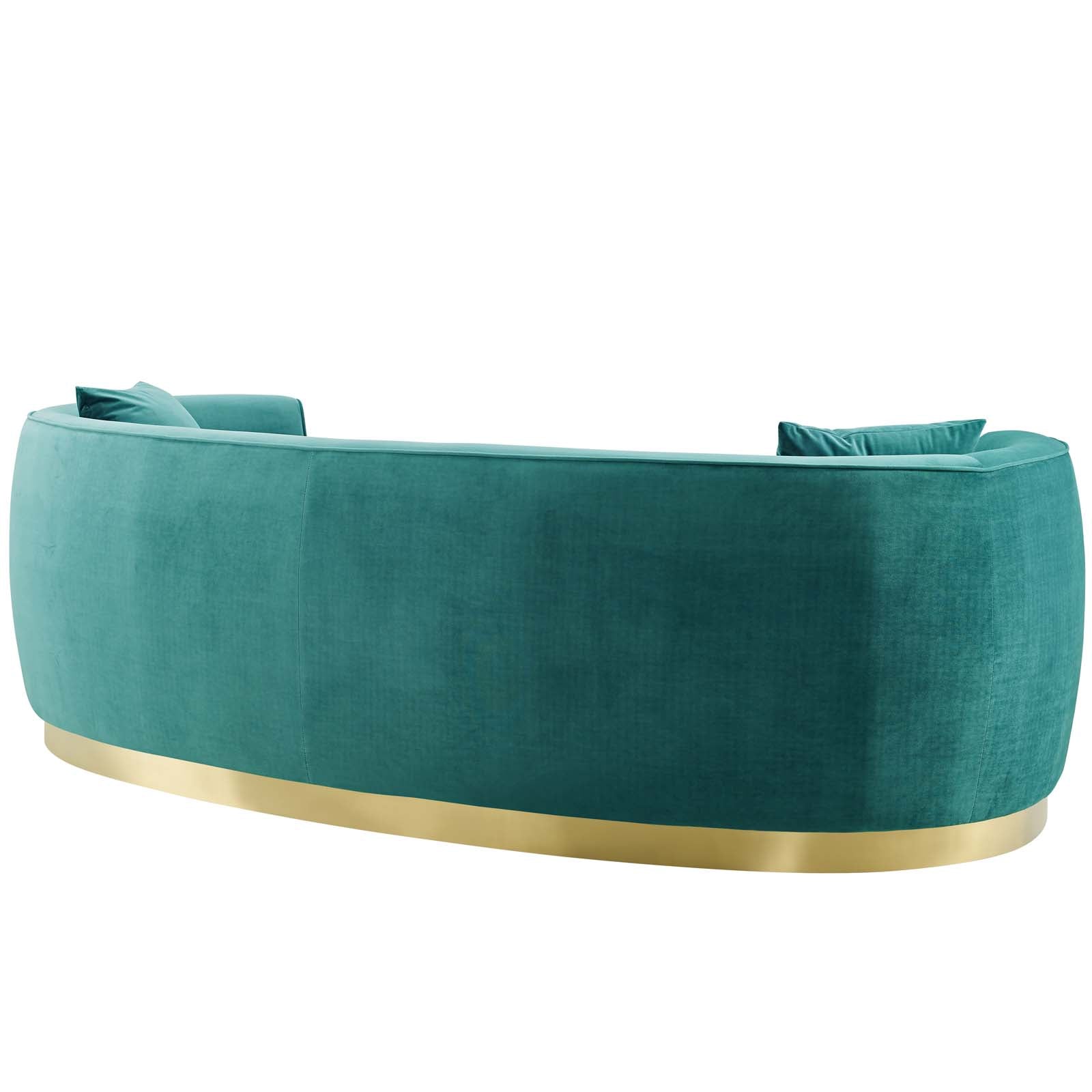 Resolute Curved Performance Velvet Sofa - East Shore Modern Home Furnishings