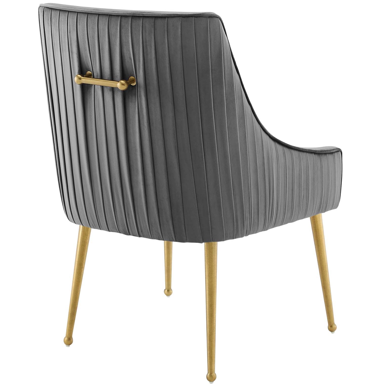 Discern Pleated Back Upholstered Performance Velvet Dining Chair - East Shore Modern Home Furnishings