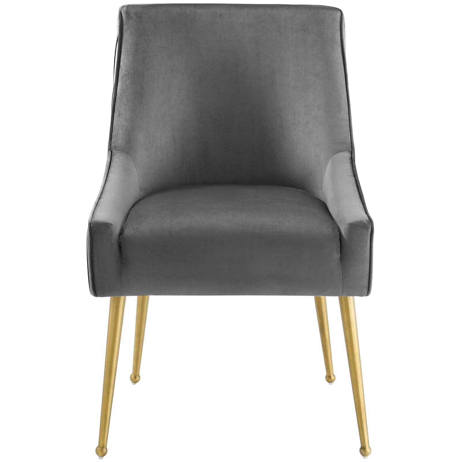 Discern Pleated Back Upholstered Performance Velvet Dining Chair - East Shore Modern Home Furnishings