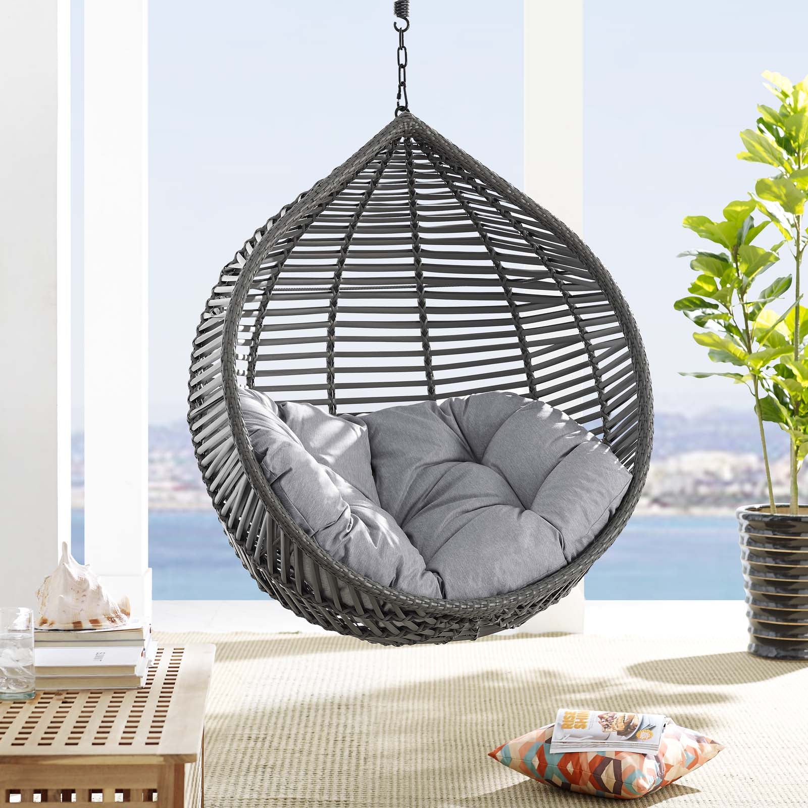 Modern outdoor outlet swing chair