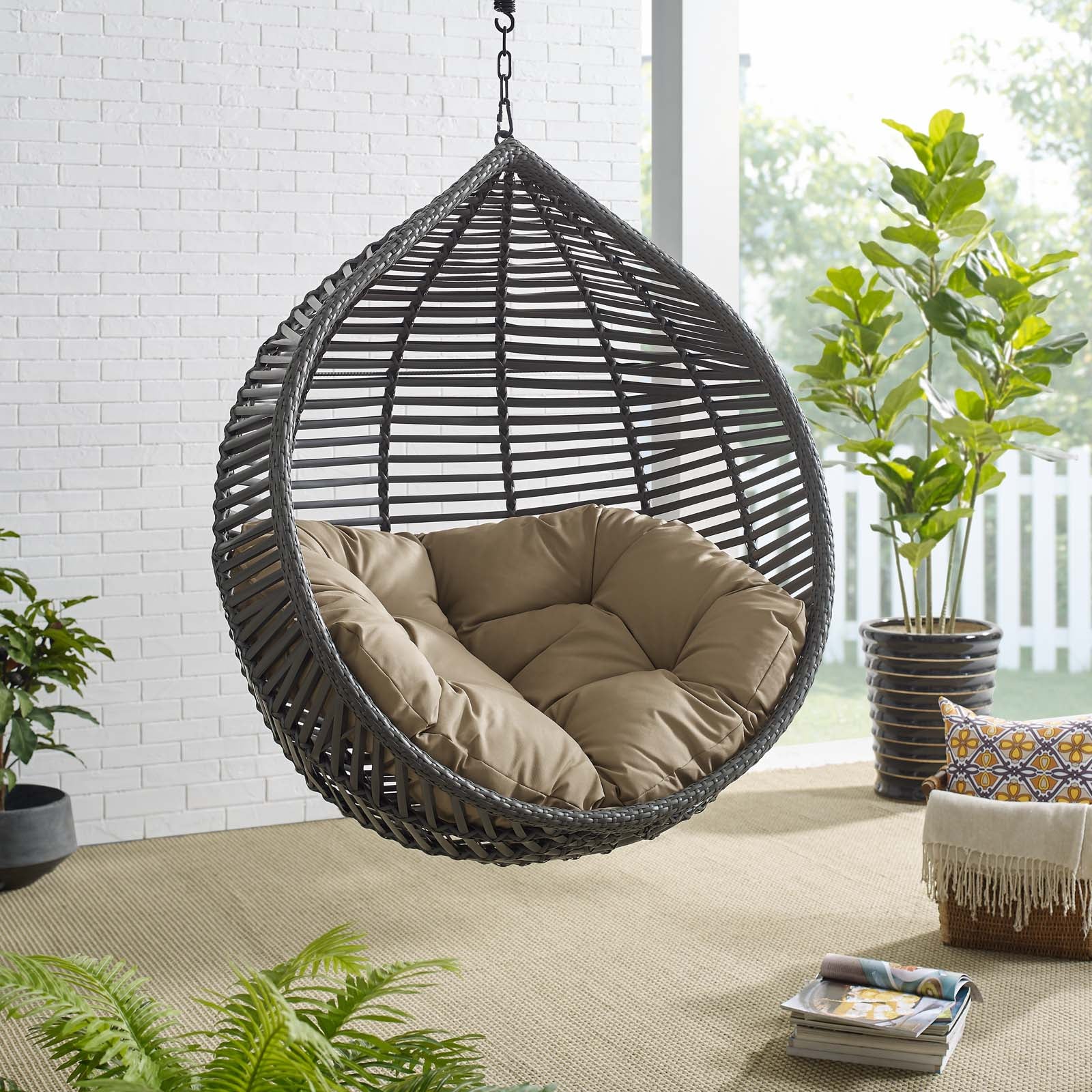 Patio swing chair with stand best sale