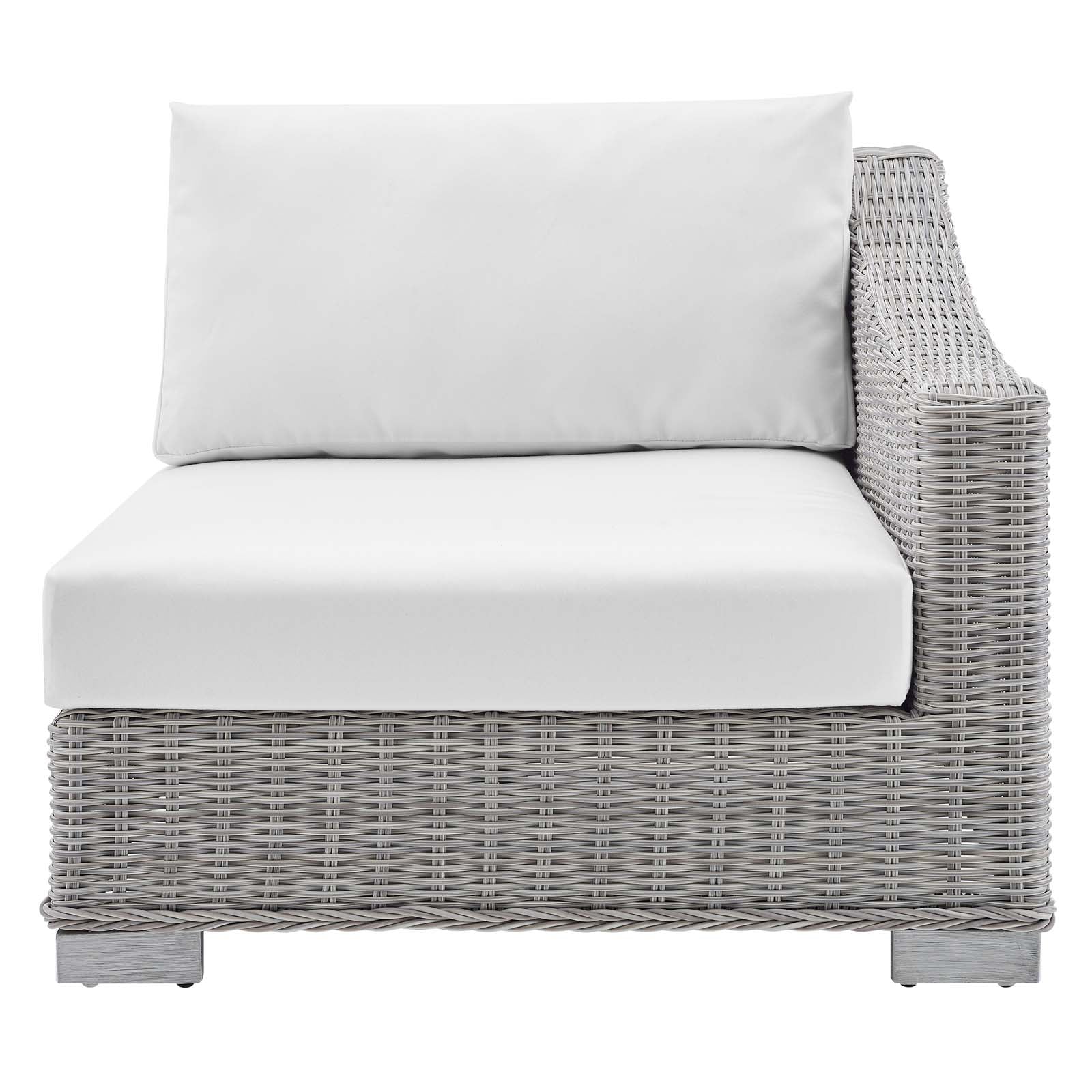 Conway Sunbrella® Outdoor Patio Wicker Rattan Right-Arm Chair - East Shore Modern Home Furnishings