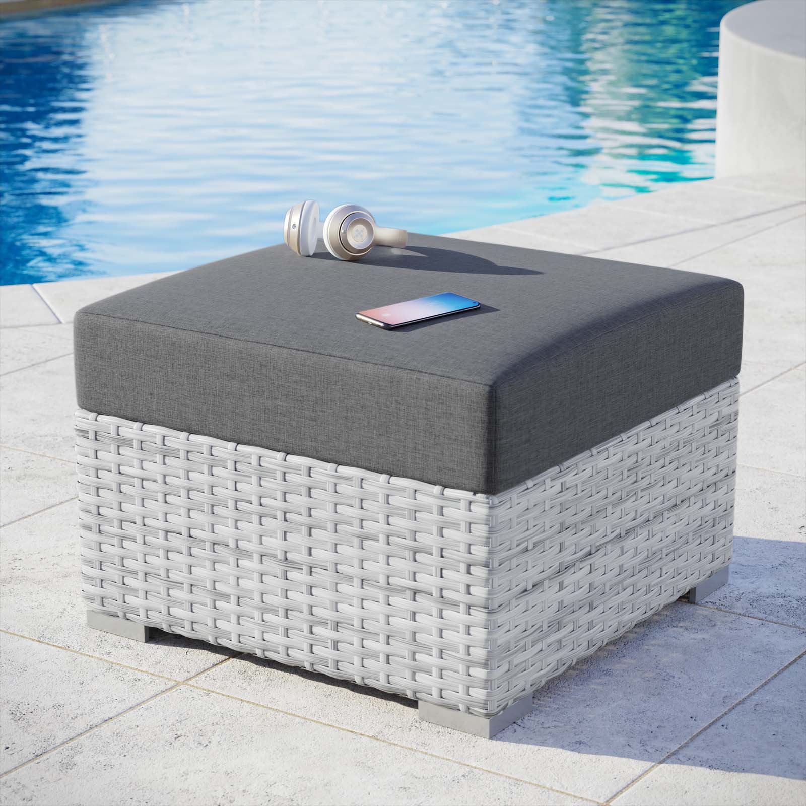 Convene Outdoor Patio Ottoman - East Shore Modern Home Furnishings