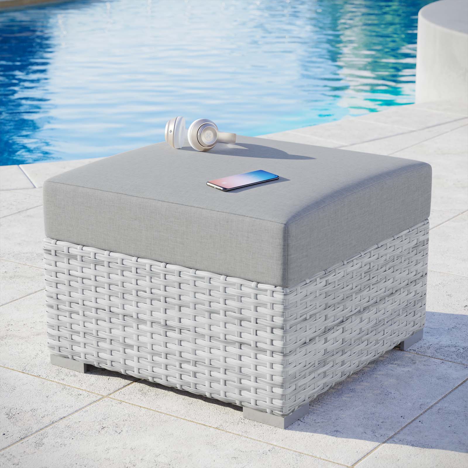 Convene Outdoor Patio Ottoman - East Shore Modern Home Furnishings