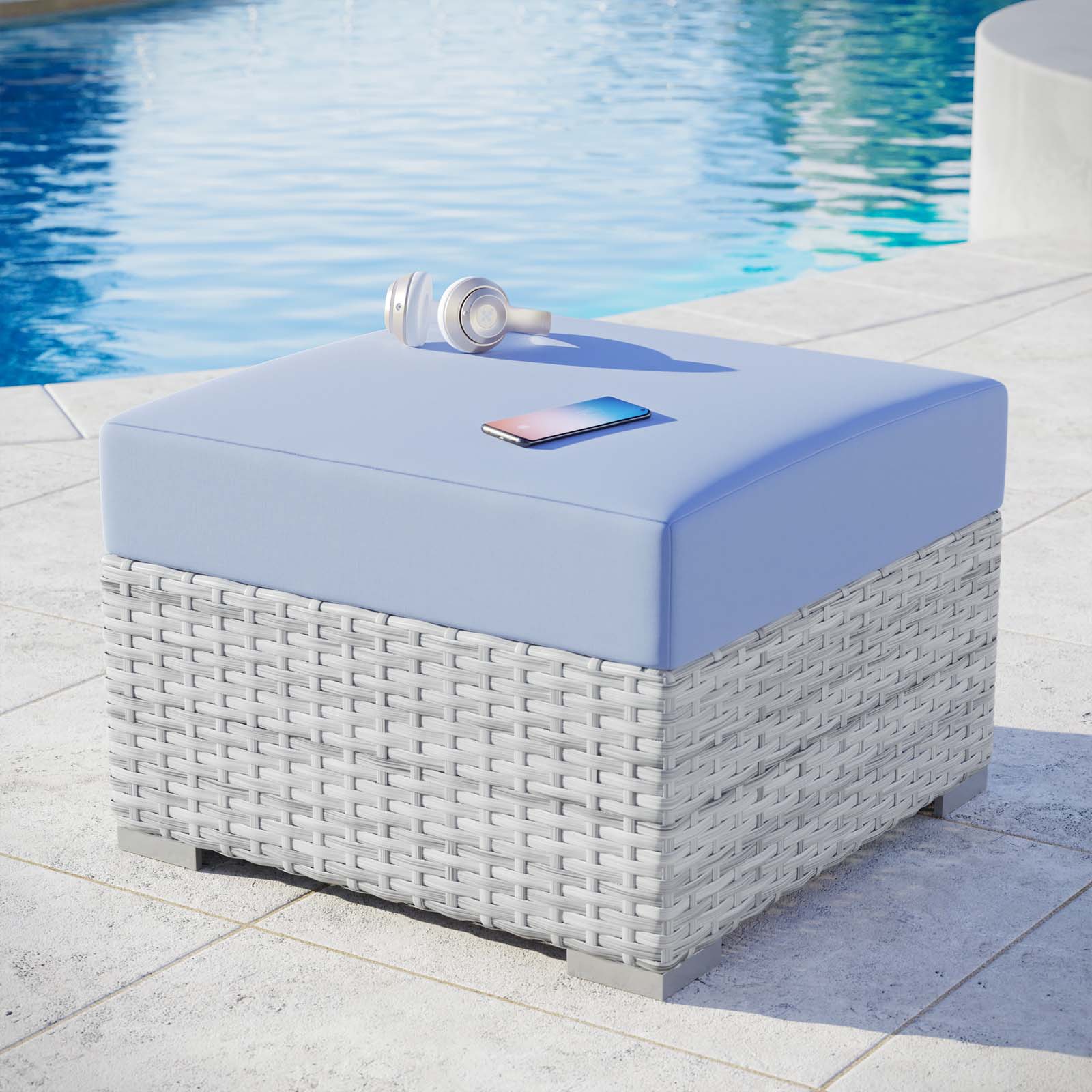 Convene Outdoor Patio Ottoman - East Shore Modern Home Furnishings