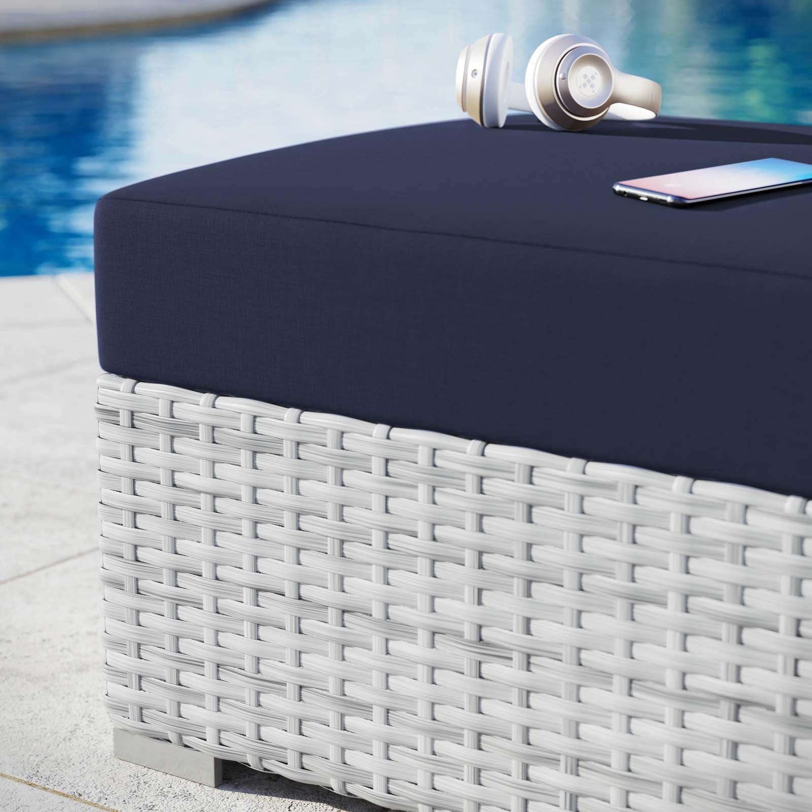 Convene Outdoor Patio Ottoman - East Shore Modern Home Furnishings