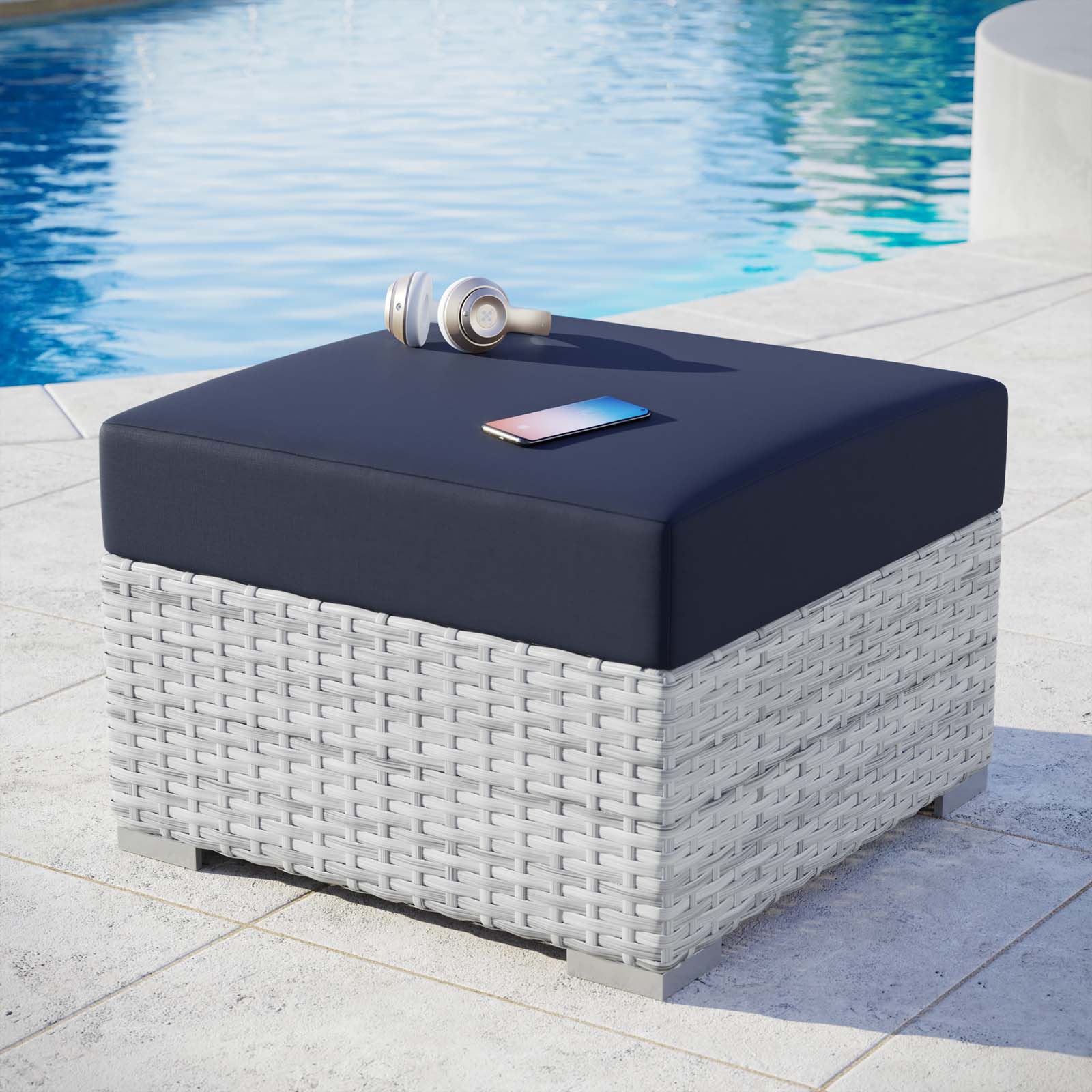 Convene Outdoor Patio Ottoman - East Shore Modern Home Furnishings