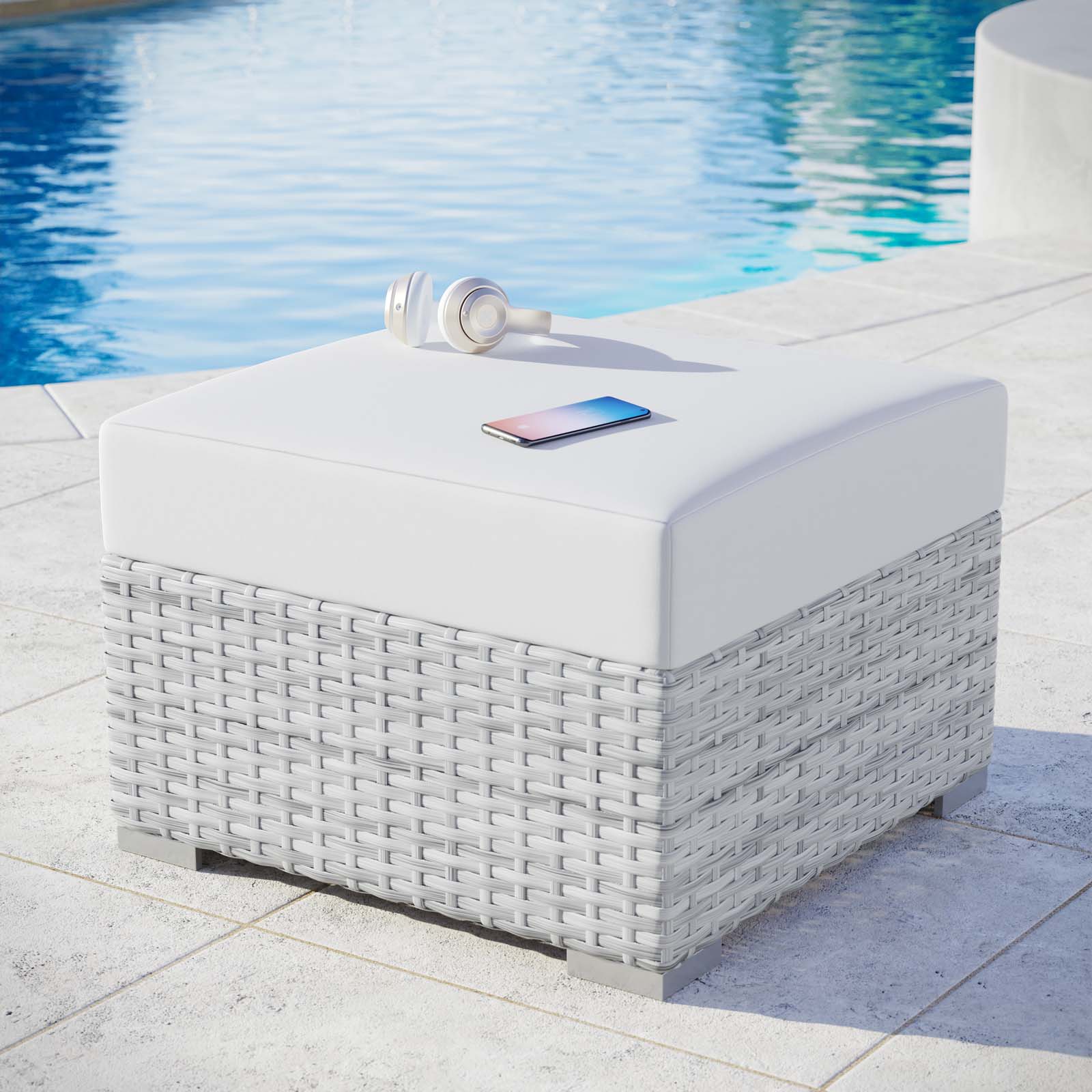 Convene Outdoor Patio Ottoman - East Shore Modern Home Furnishings