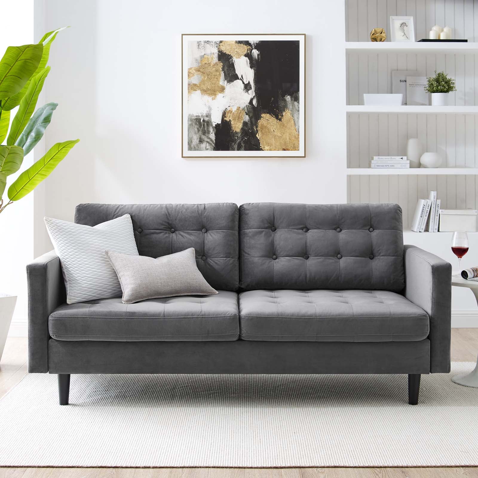 Exalt Tufted Performance Velvet Sofa - East Shore Modern Home Furnishings