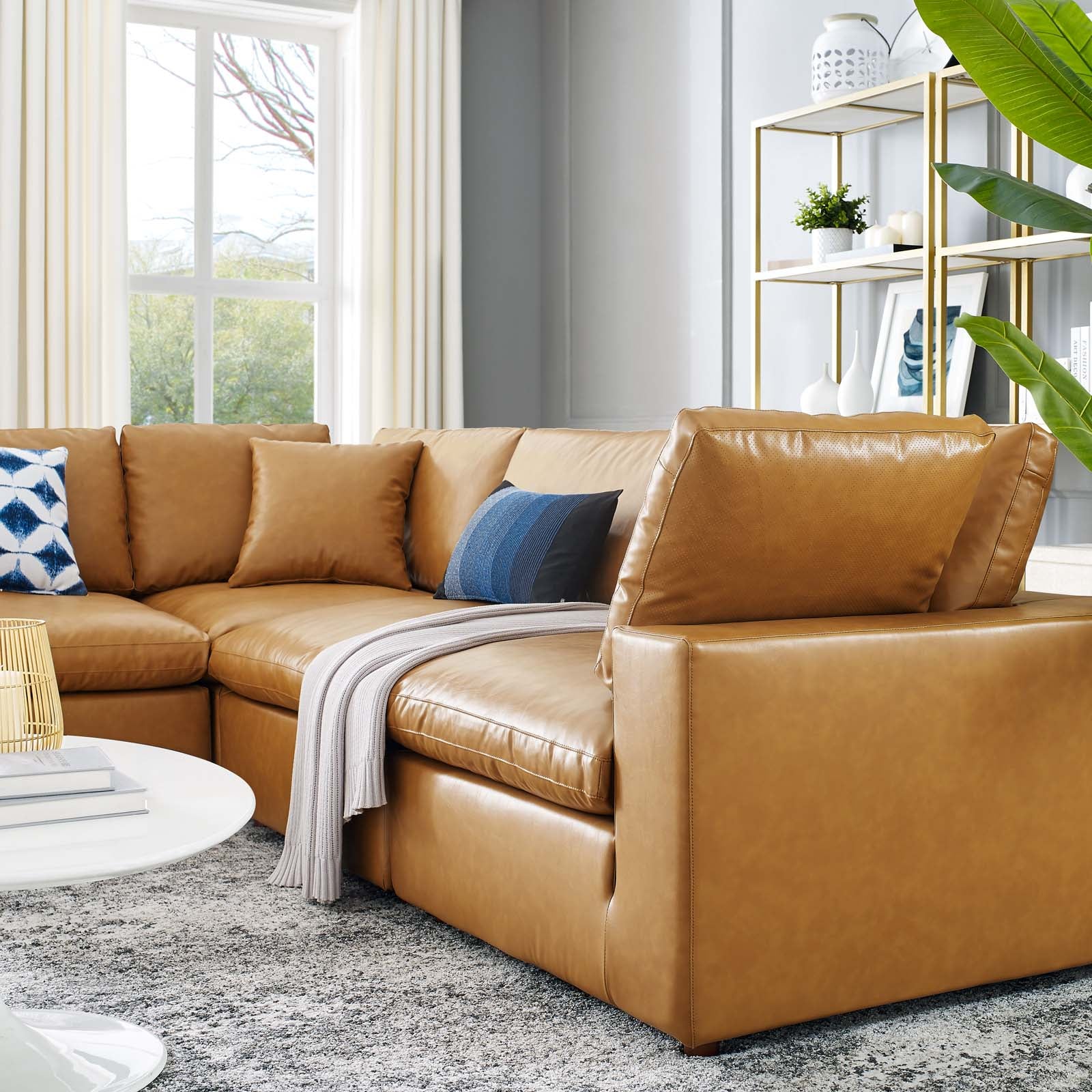 Down leather deals sectional