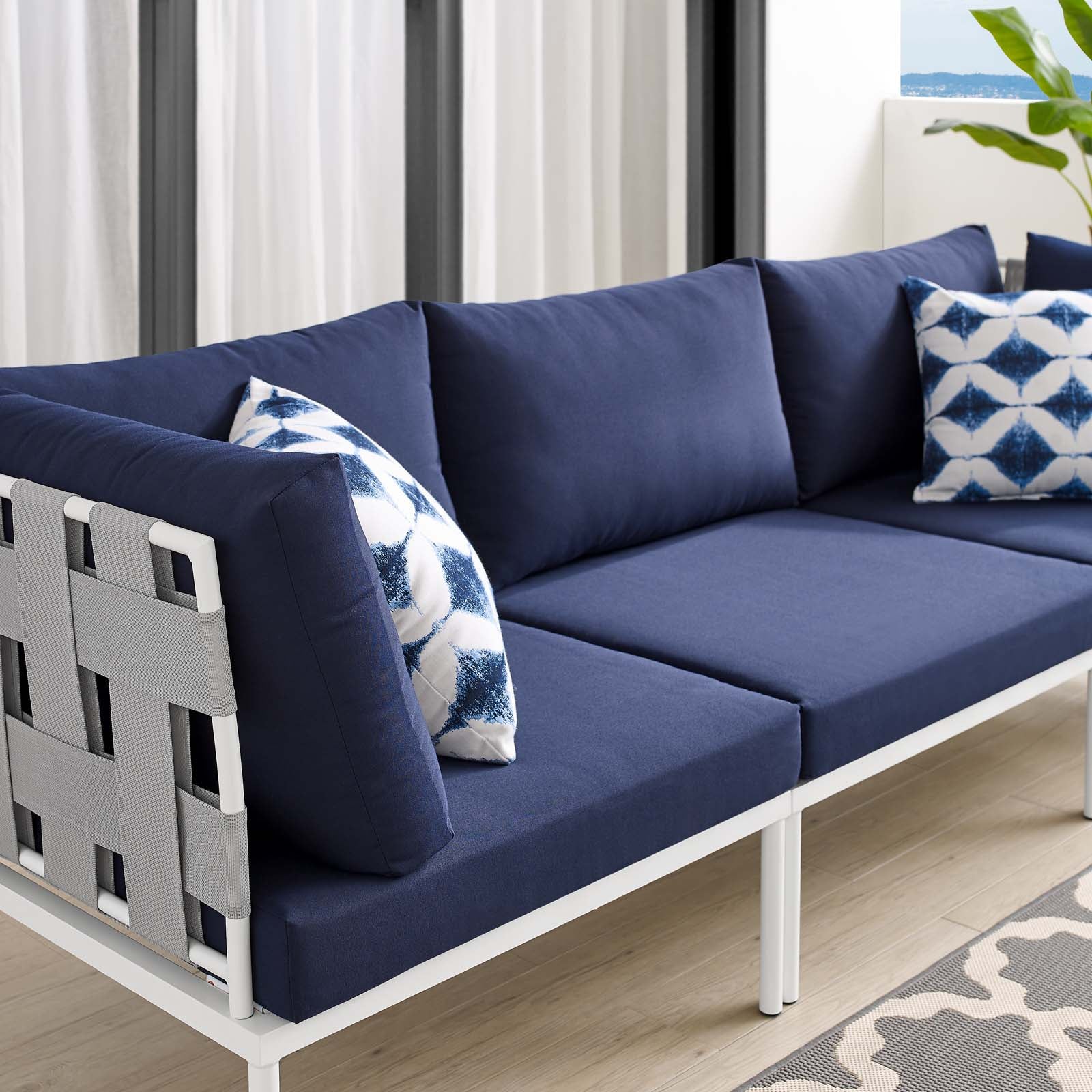 Harmony Sunbrella® Outdoor Patio Aluminum Sofa - East Shore Modern Home Furnishings