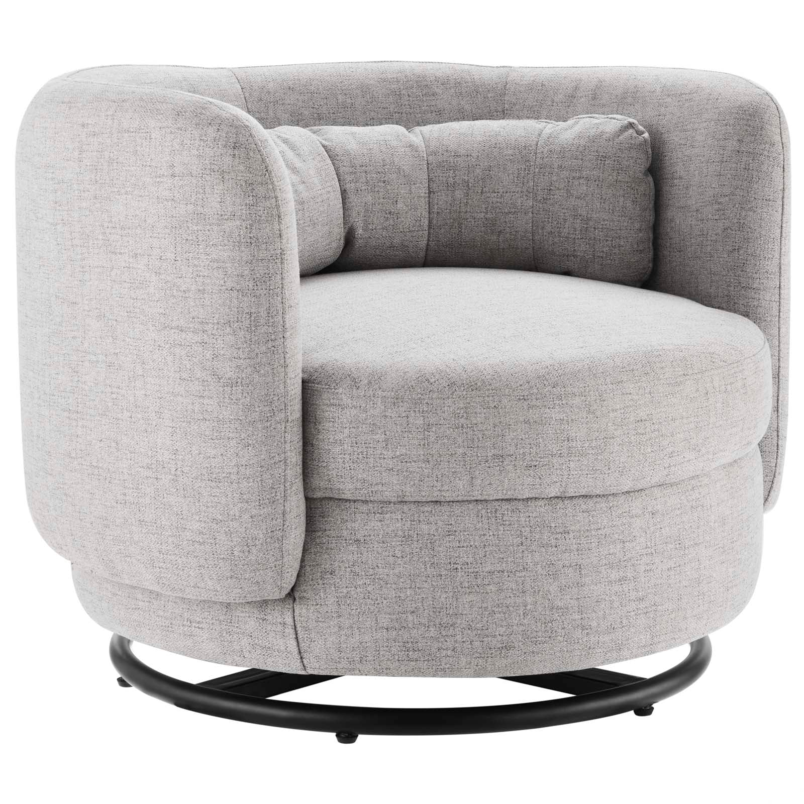 Relish Fabric Upholstered Upholstered Fabric Swivel Chair - East Shore Modern Home Furnishings