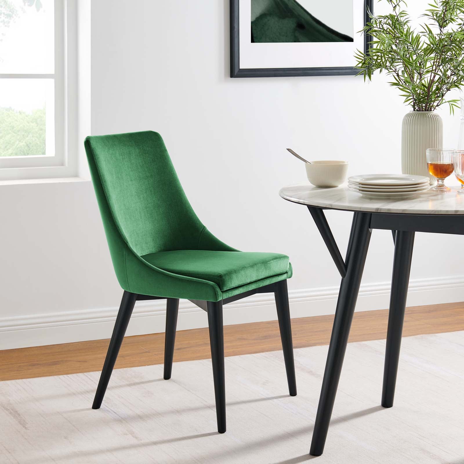 Performance velvet dining deals chair