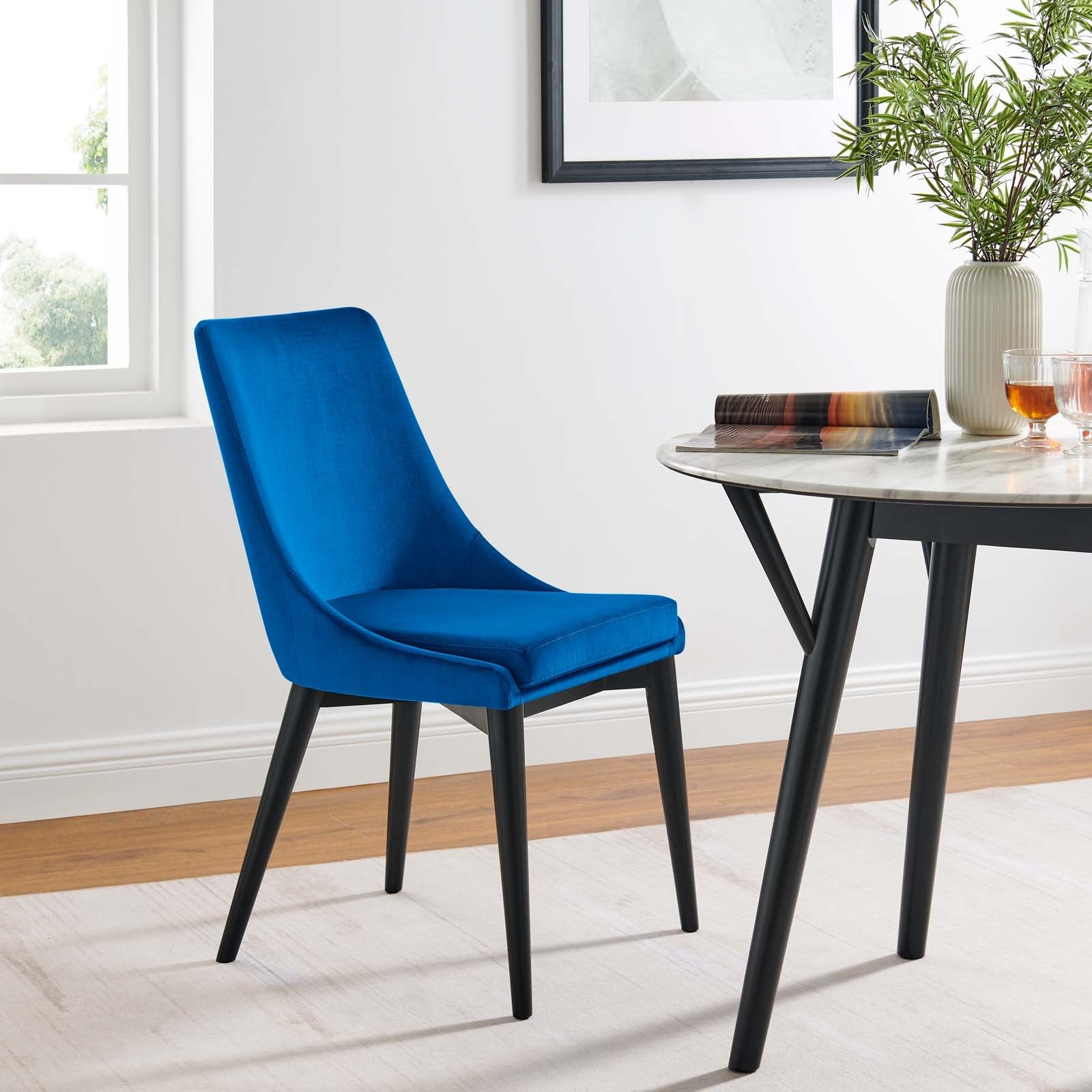 Performance velvet on sale dining chair