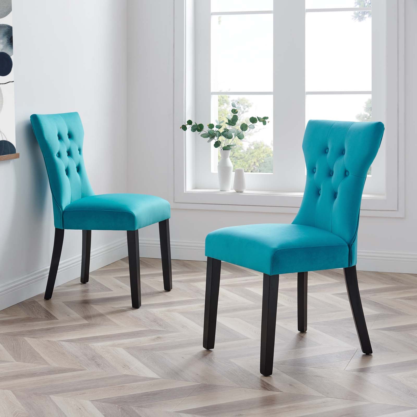 Tiffany blue 2024 dining chairs