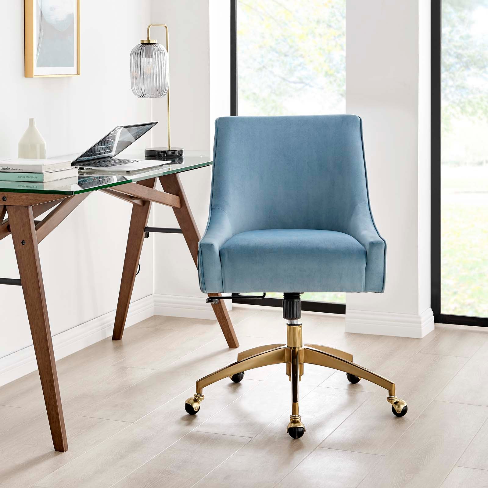 Pale blue office chair hot sale