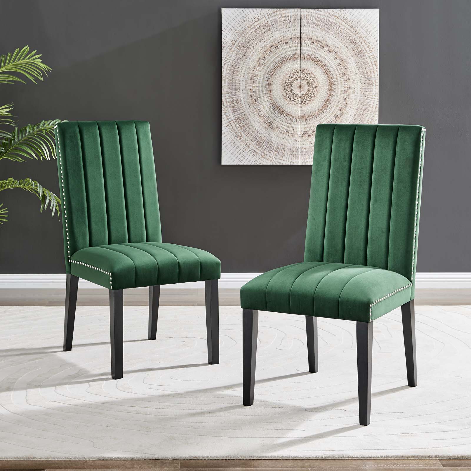 Catalyst Performance Velvet Dining Side Chairs - Set of 2