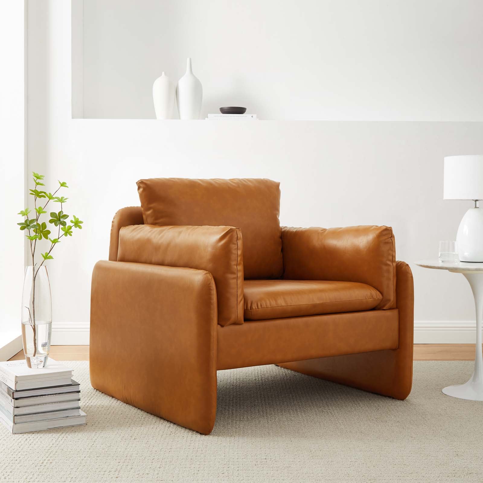 Indicate Vegan Leather Armchair - East Shore Modern Home Furnishings