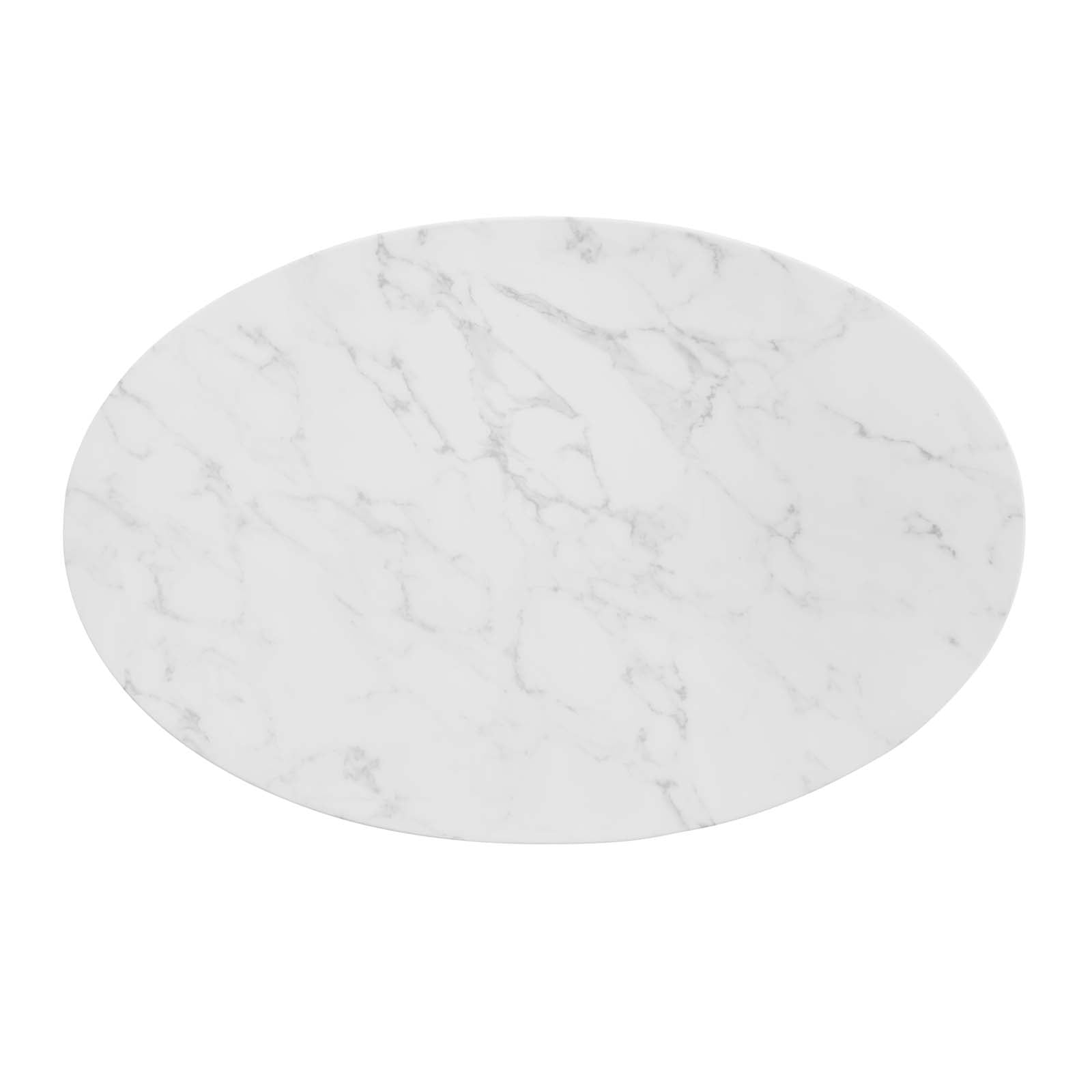 Tupelo 42" Oval Artificial Marble Dining Table - East Shore Modern Home Furnishings