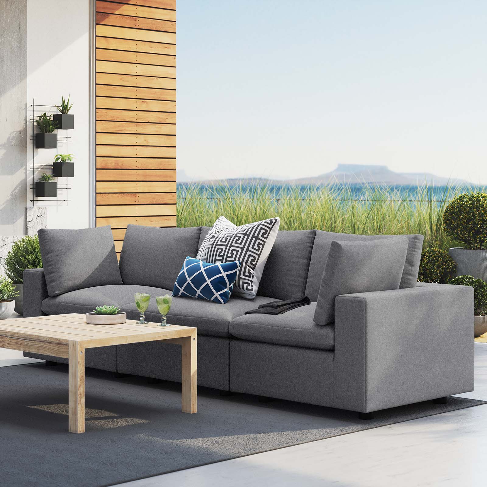 Commix  Sunbrella® Outdoor Patio Sofa - East Shore Modern Home Furnishings