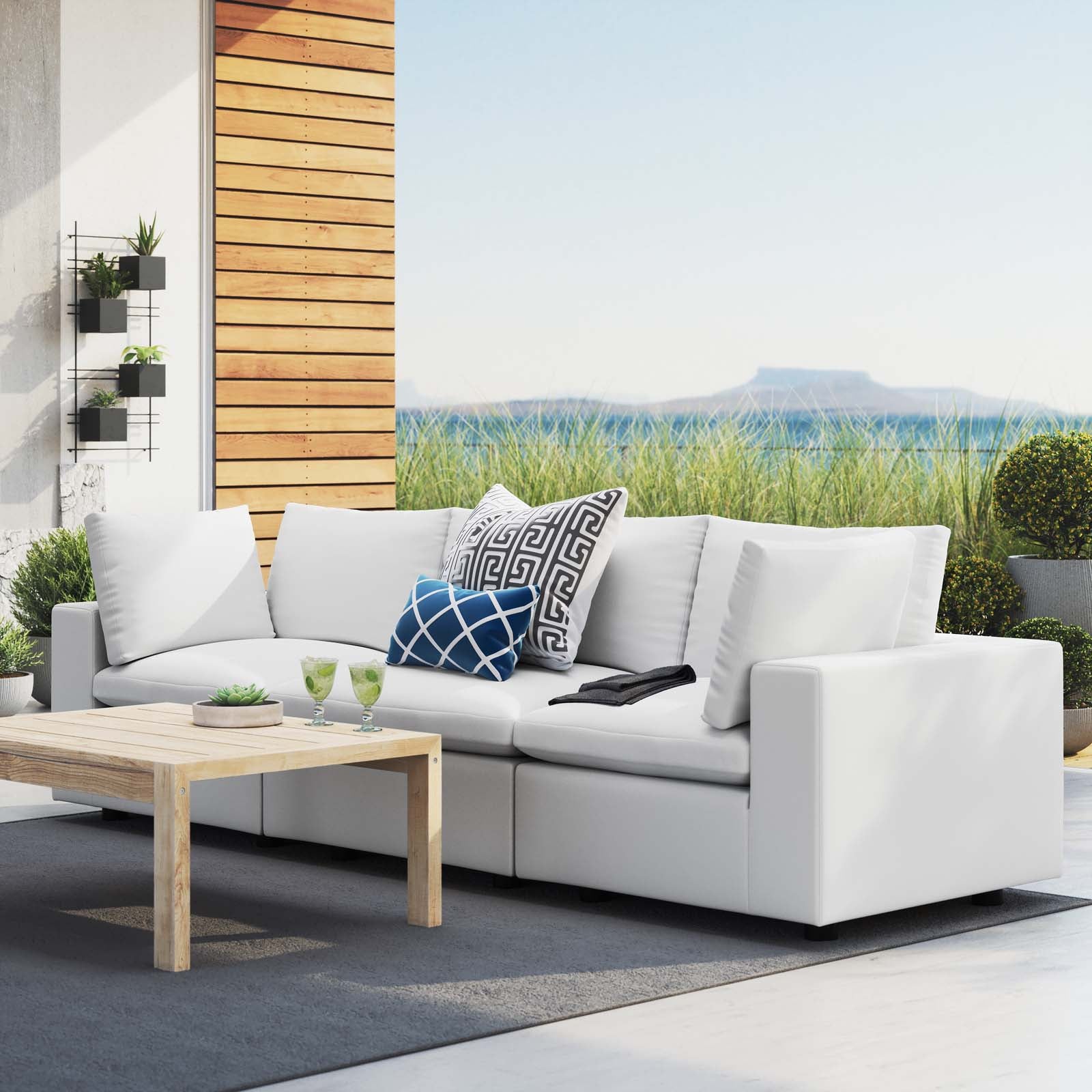 Commix  Sunbrella® Outdoor Patio Sofa - East Shore Modern Home Furnishings