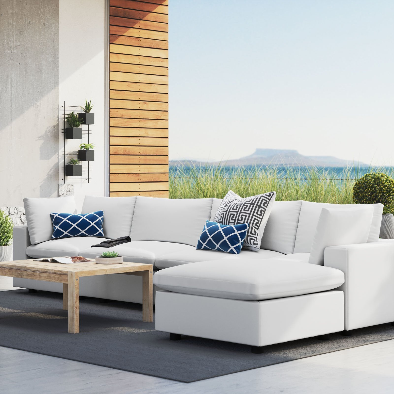 Commix 5-Piece Sunbrella® Outdoor Patio Sectional Sofa - East Shore Modern Home Furnishings