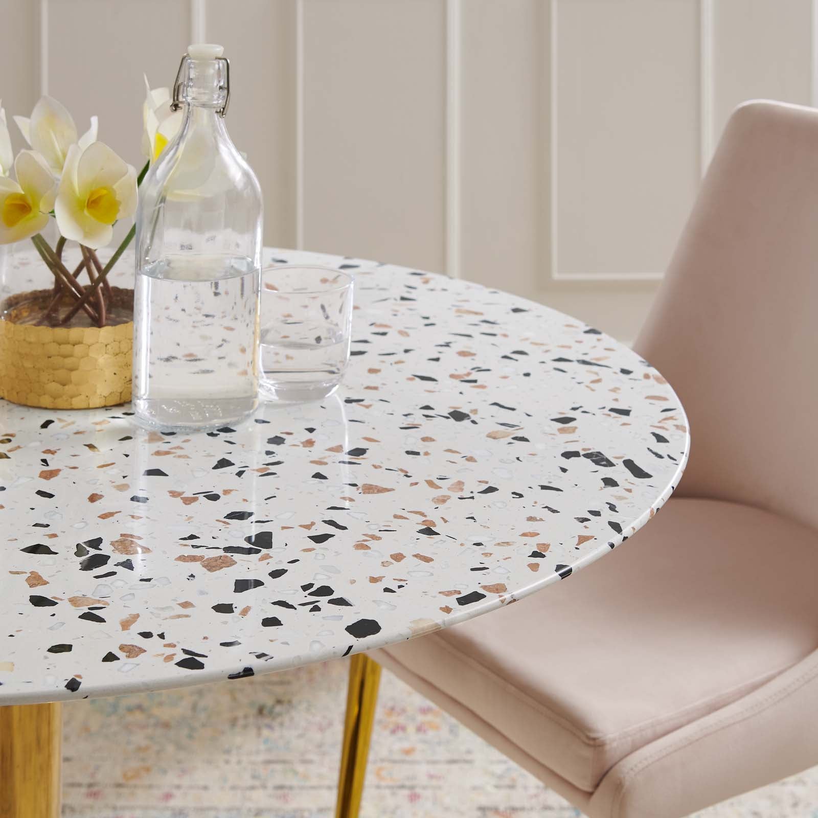 Verne 40" Round Terrazzo Dining Table - East Shore Modern Home Furnishings