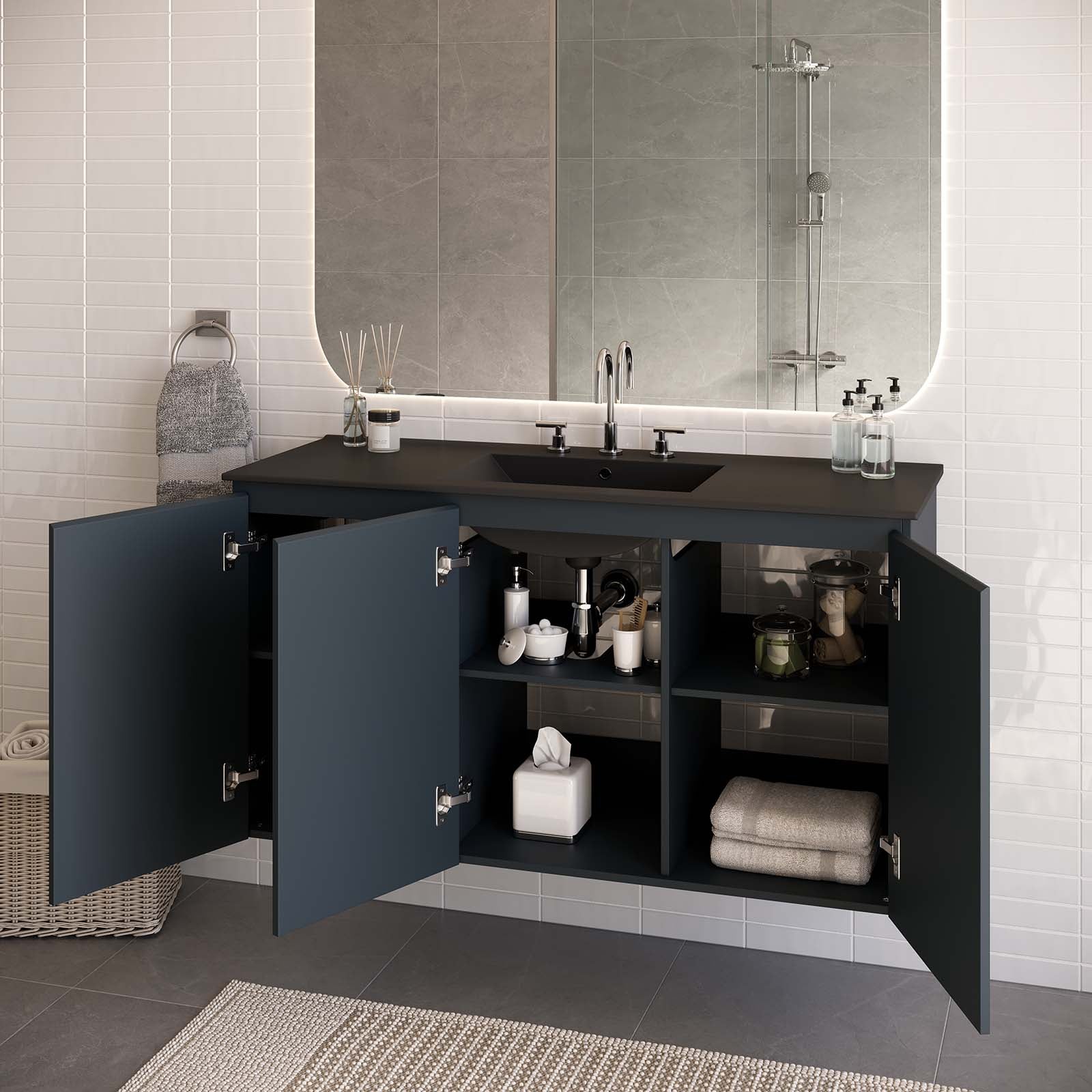 Bryn 48" Wall-Mount Bathroom Vanity - East Shore Modern Home Furnishings