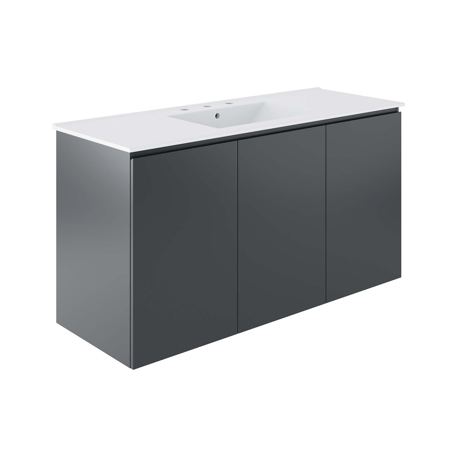 Bryn 48" Wall-Mount Bathroom Vanity - East Shore Modern Home Furnishings