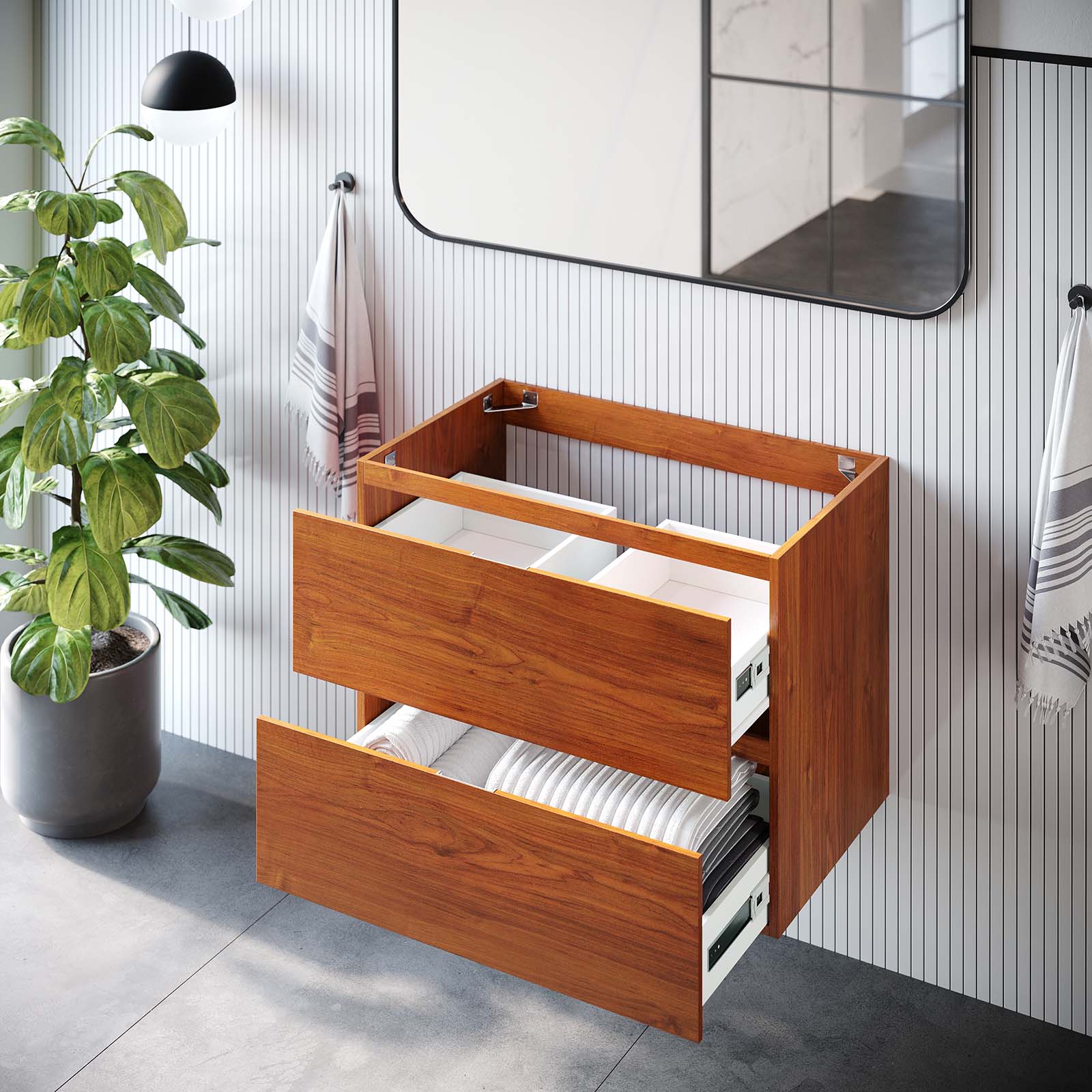 Scenic 30" Wall-Mount Bathroom Vanity Cabinet (Sink Basin Not Included) - East Shore Modern Home Furnishings