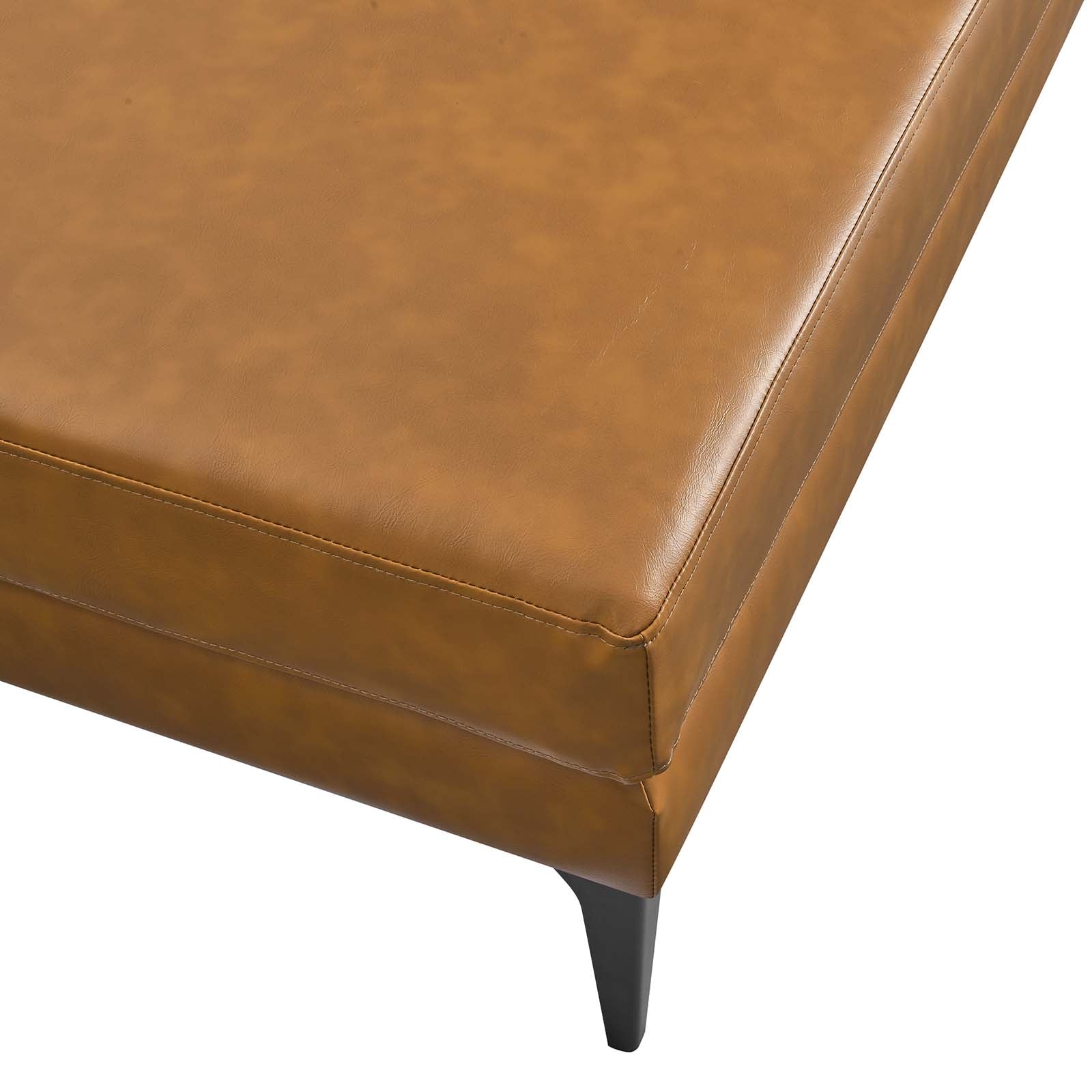 Evermore Vegan Leather Ottoman - East Shore Modern Home Furnishings