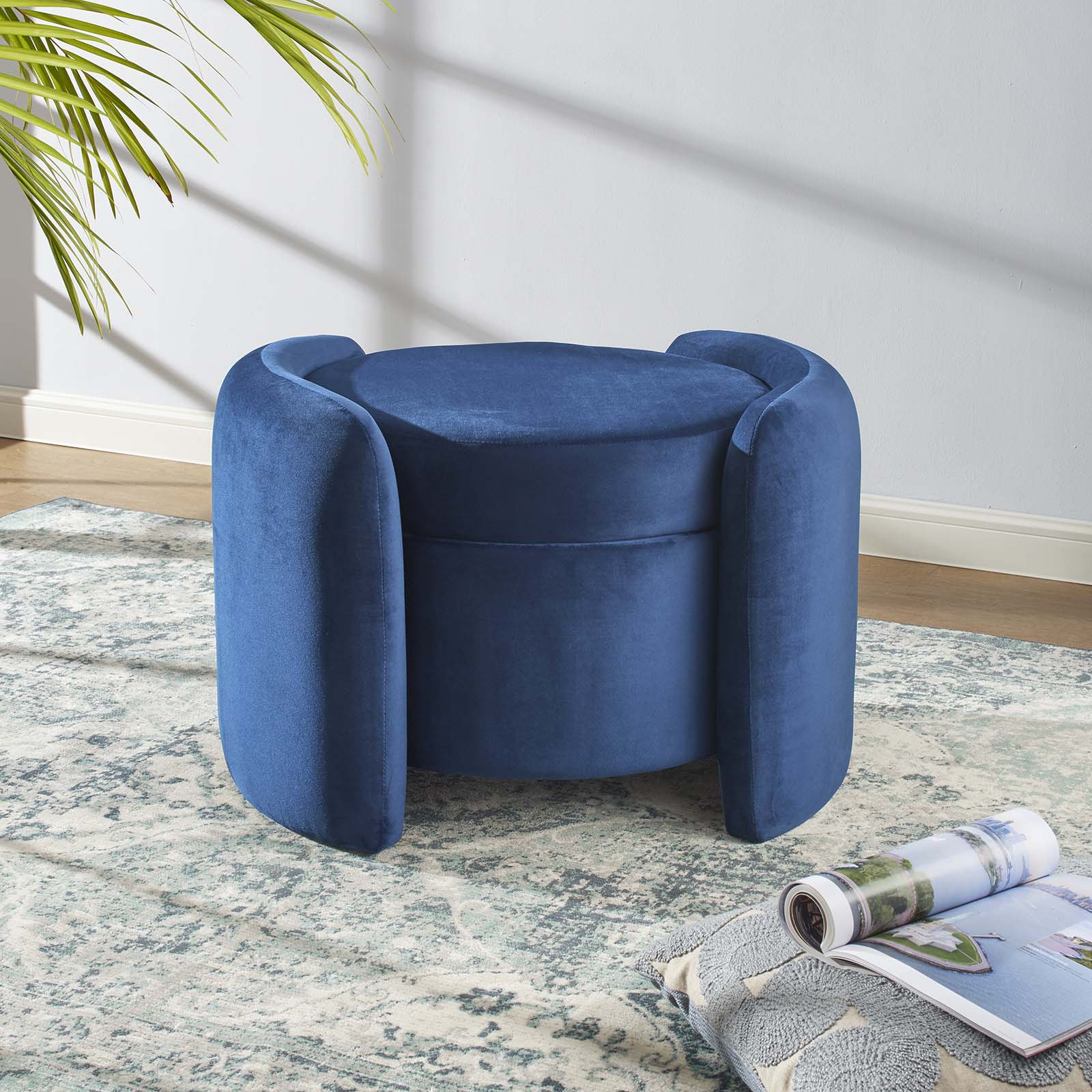 Velvet best sale storage chair