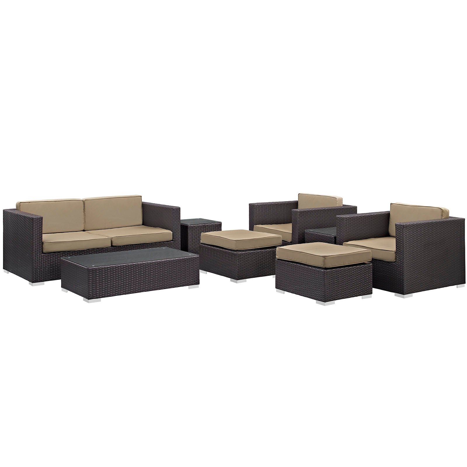 Venice 8 Piece Outdoor Patio Sofa Set - East Shore Modern Home Furnishings