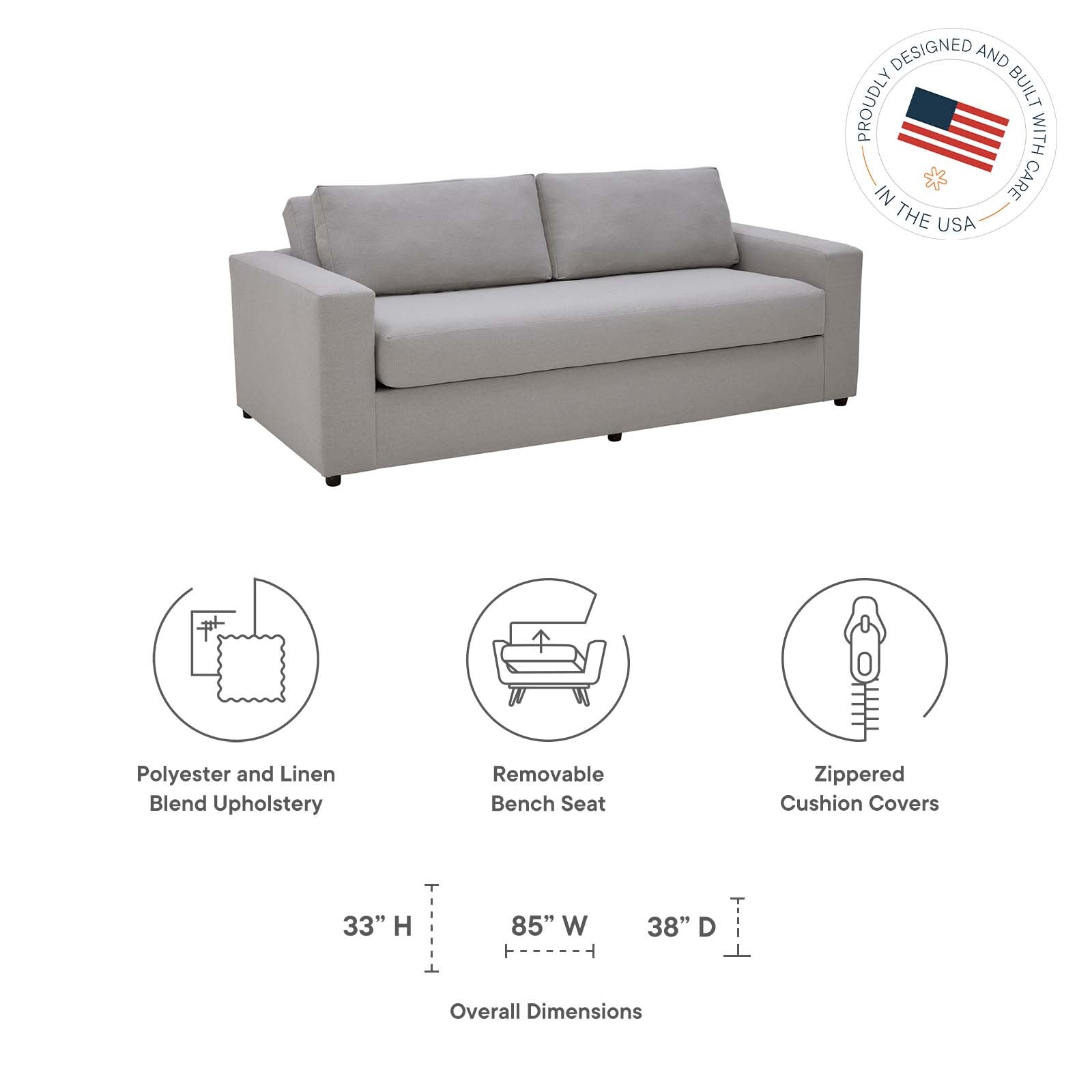 Avendale Linen Blend Sofa - East Shore Modern Home Furnishings