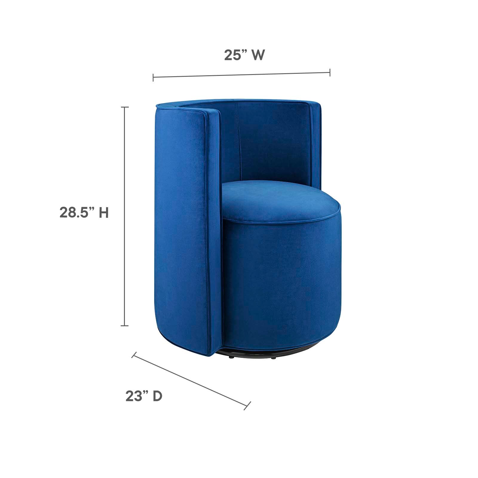 Della Performance Velvet Fabric Swivel Chair - East Shore Modern Home Furnishings