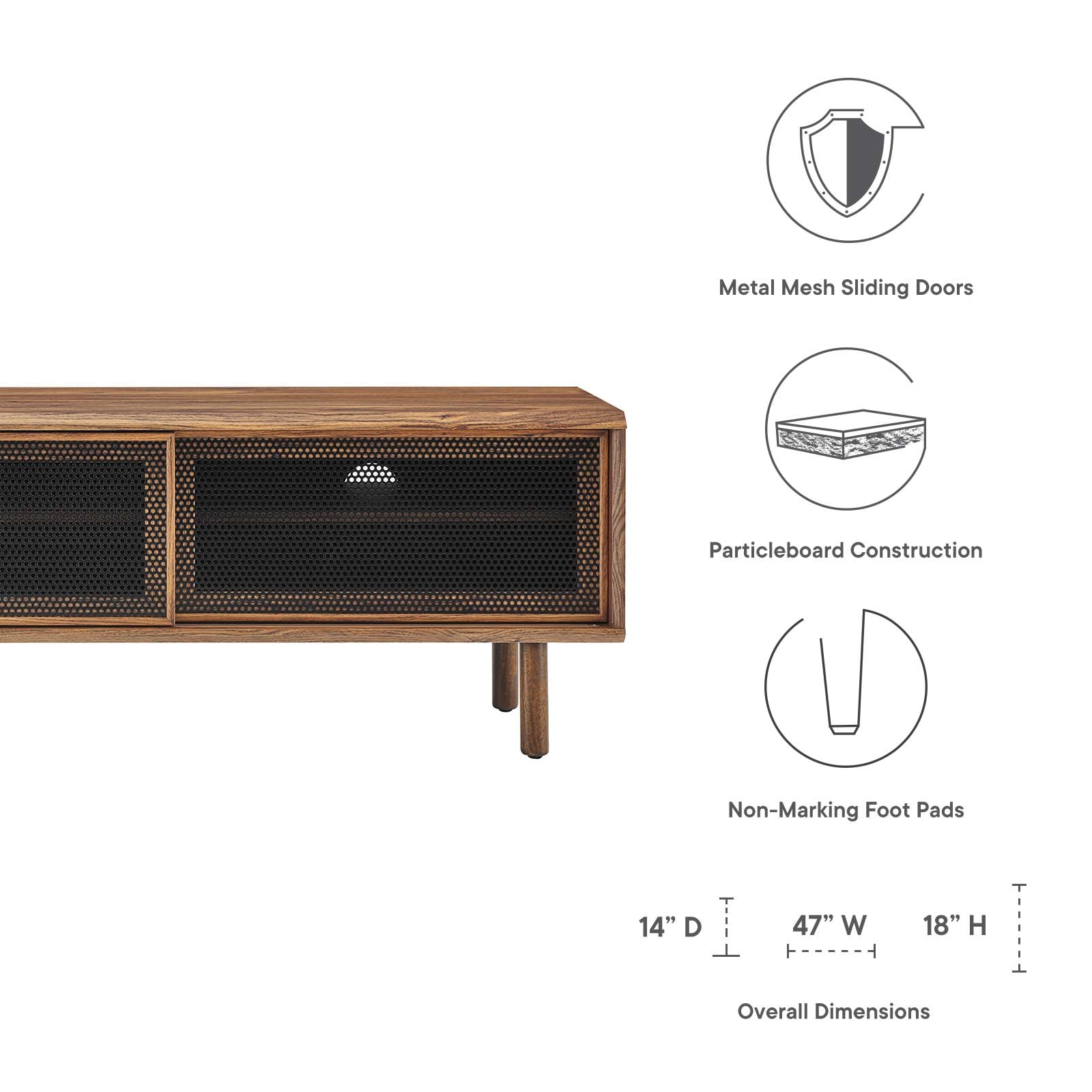 Kurtis 47" TV Stand - East Shore Modern Home Furnishings