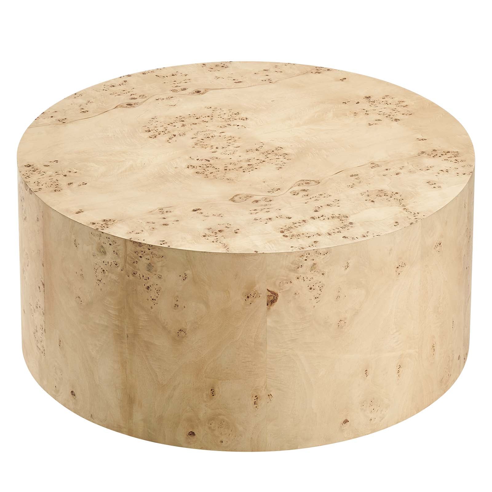 Cosmos 35" Round Burl Wood Coffee Table - East Shore Modern Home Furnishings