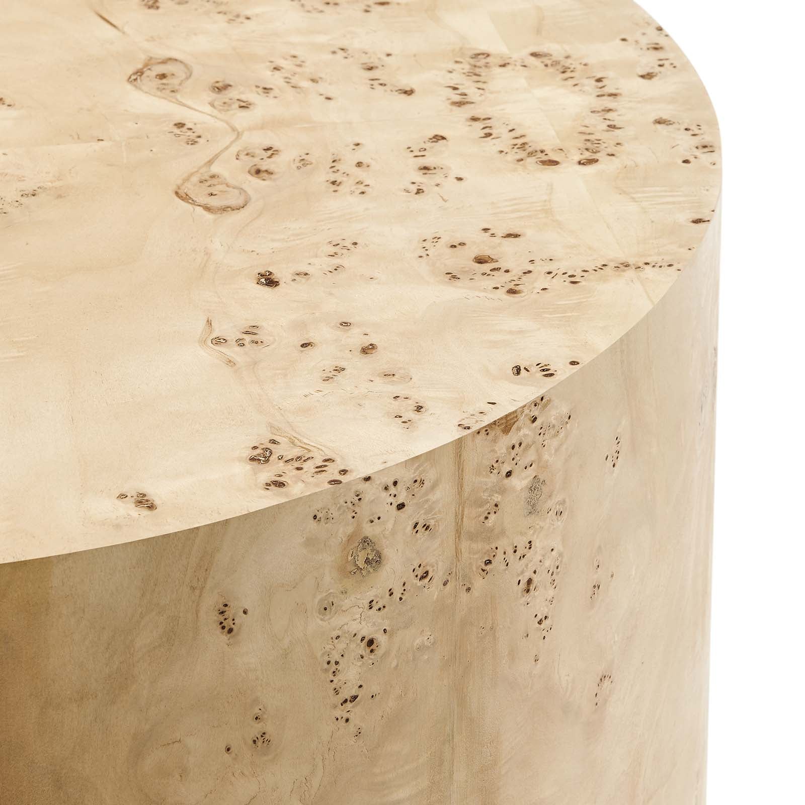 Cosmos 35" Round Burl Wood Coffee Table - East Shore Modern Home Furnishings