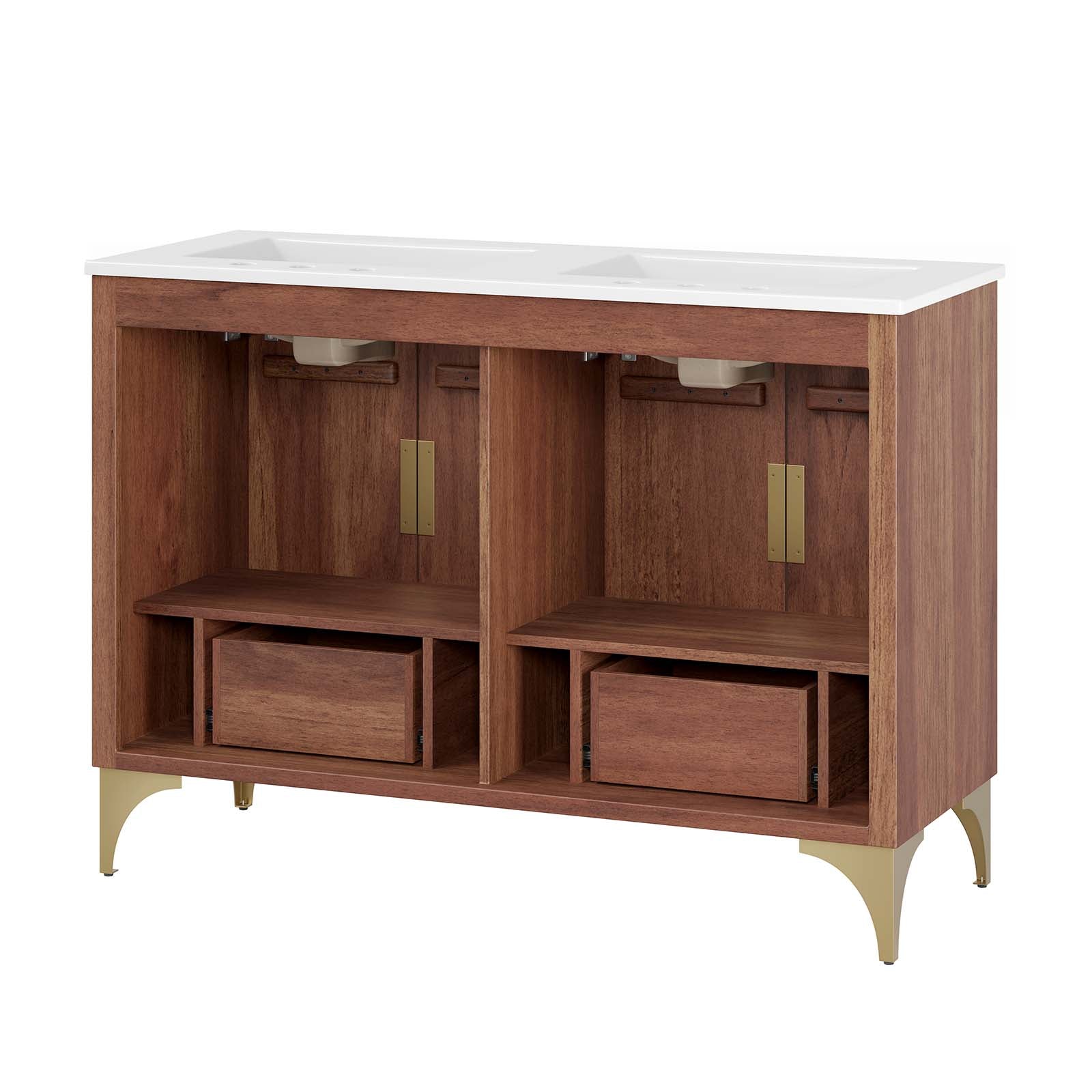 Daylight 48" Double Sink Bathroom Vanity - East Shore Modern Home Furnishings