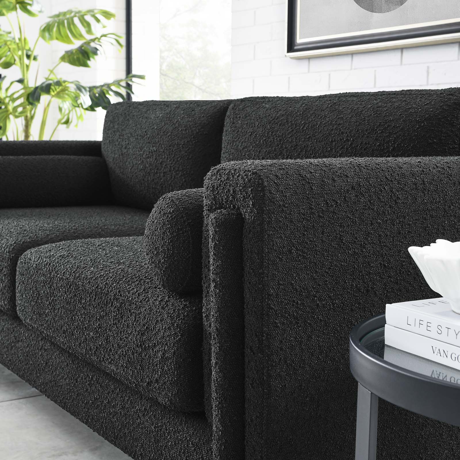 Visible Boucle Fabric Sofa - East Shore Modern Home Furnishings