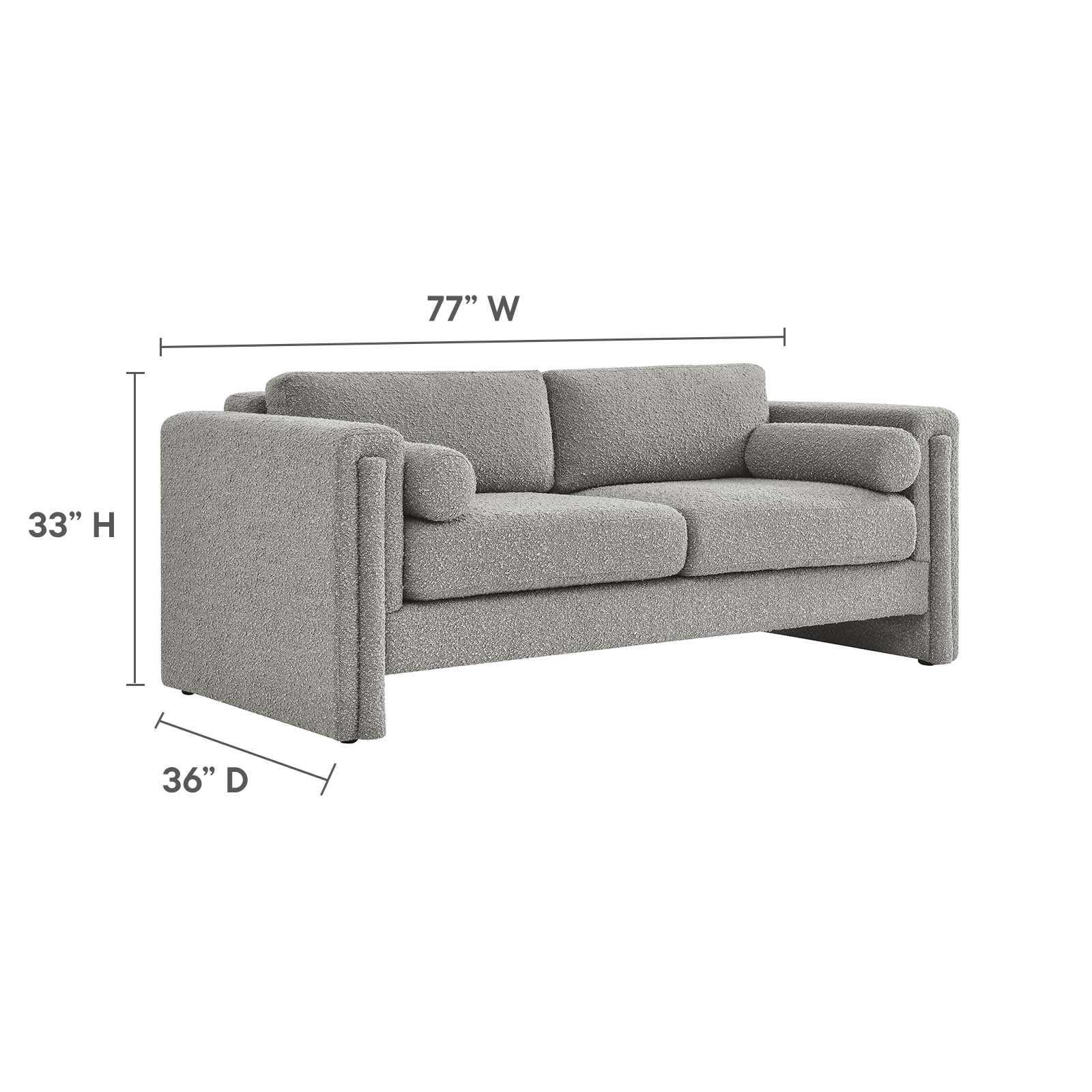 Visible Boucle Fabric Sofa - East Shore Modern Home Furnishings