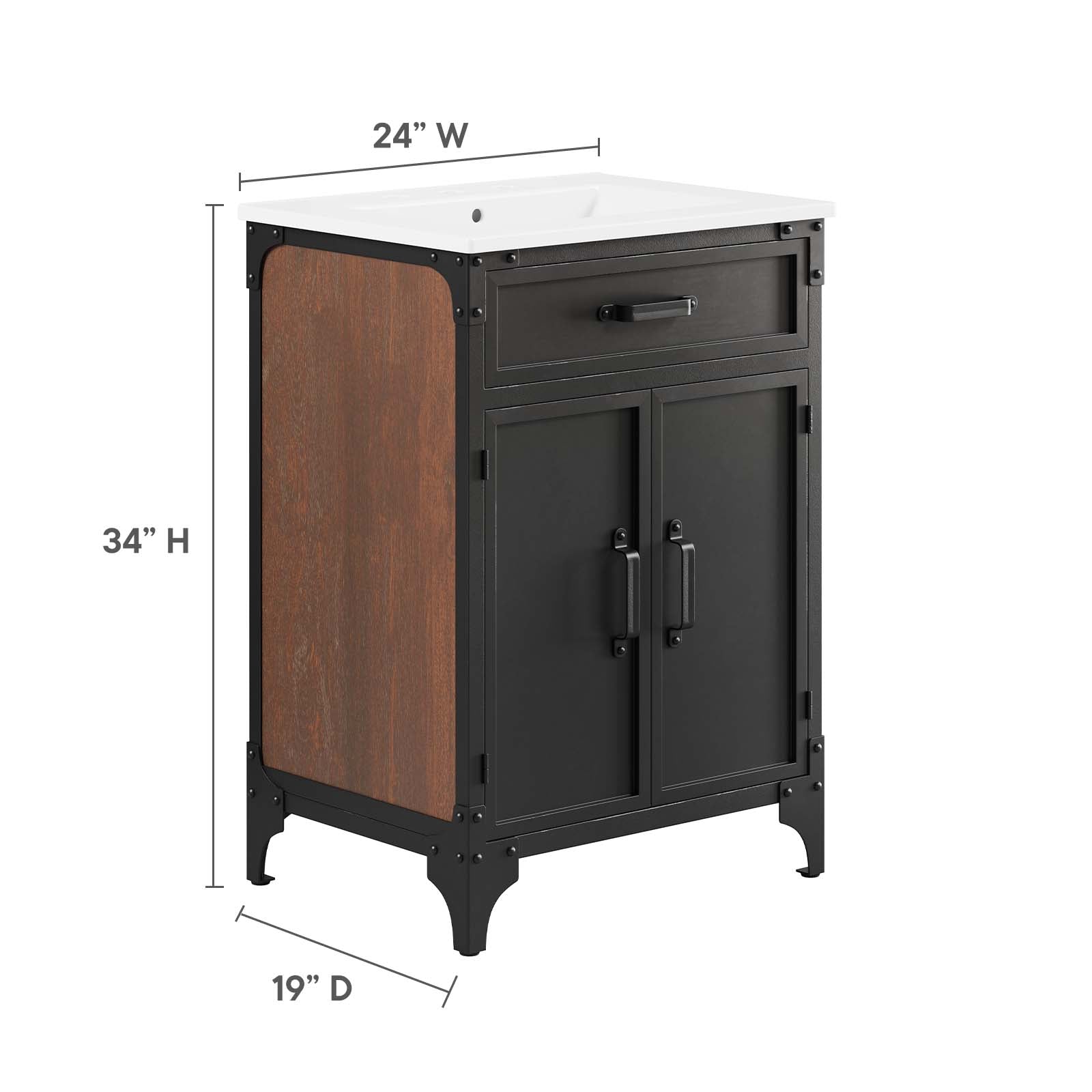 Steamforge 24" Bathroom Vanity - East Shore Modern Home Furnishings